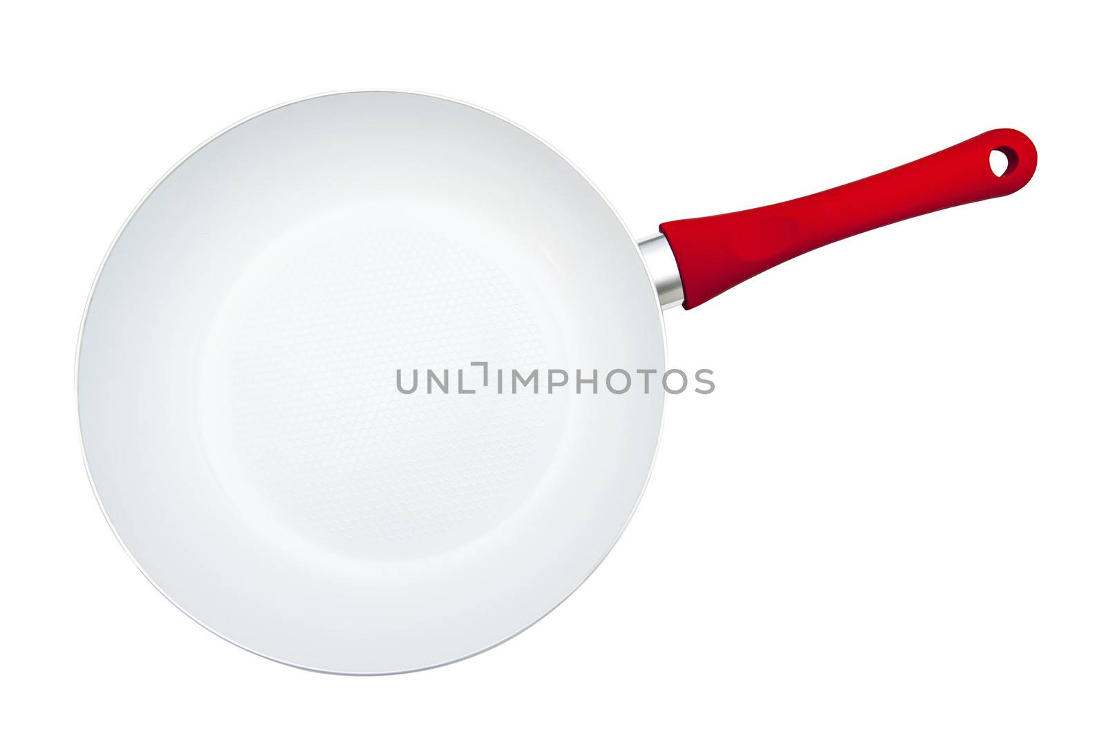 Frying pan isolated on the white background