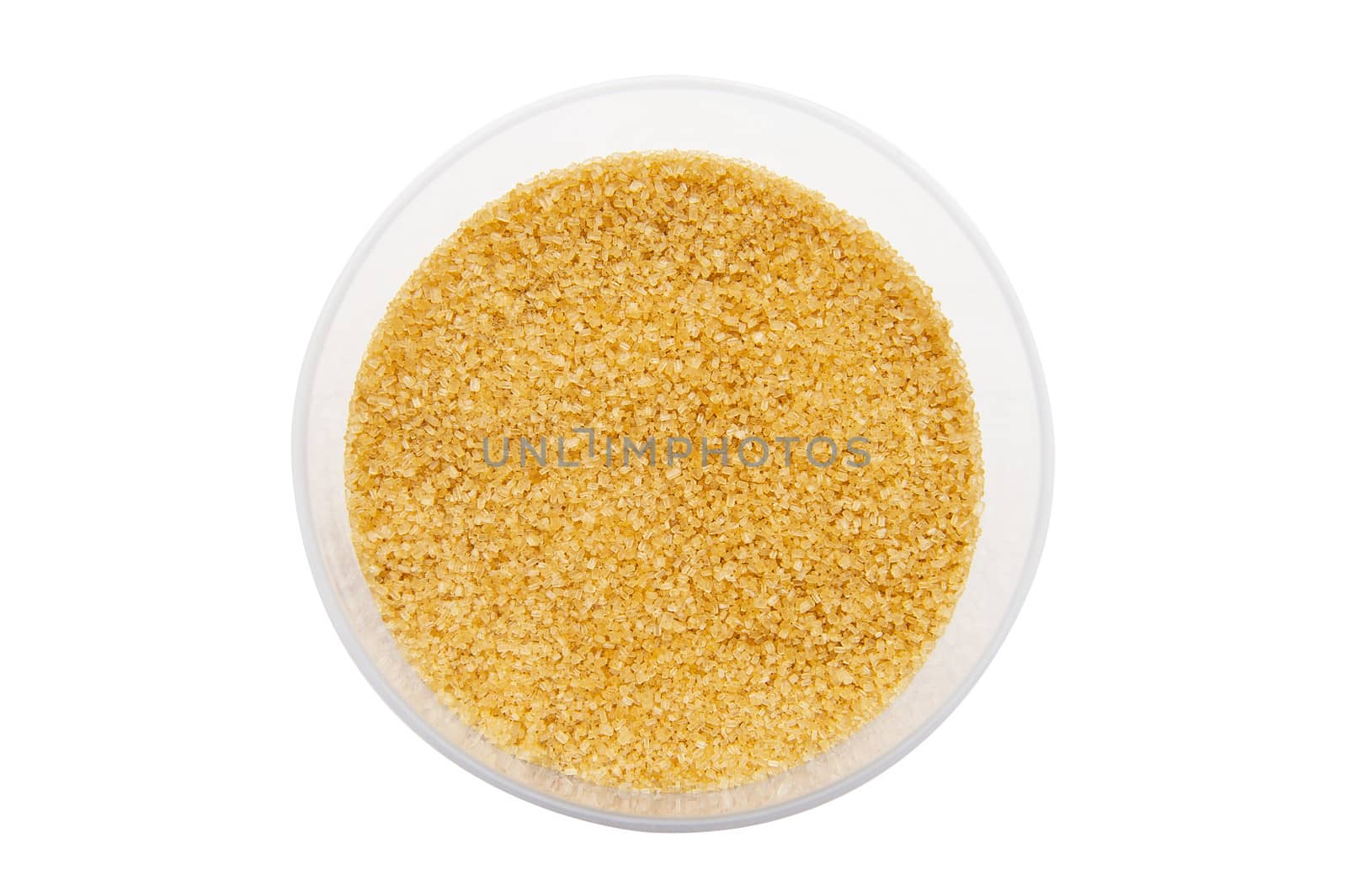 Cane sugar isolated on the white background