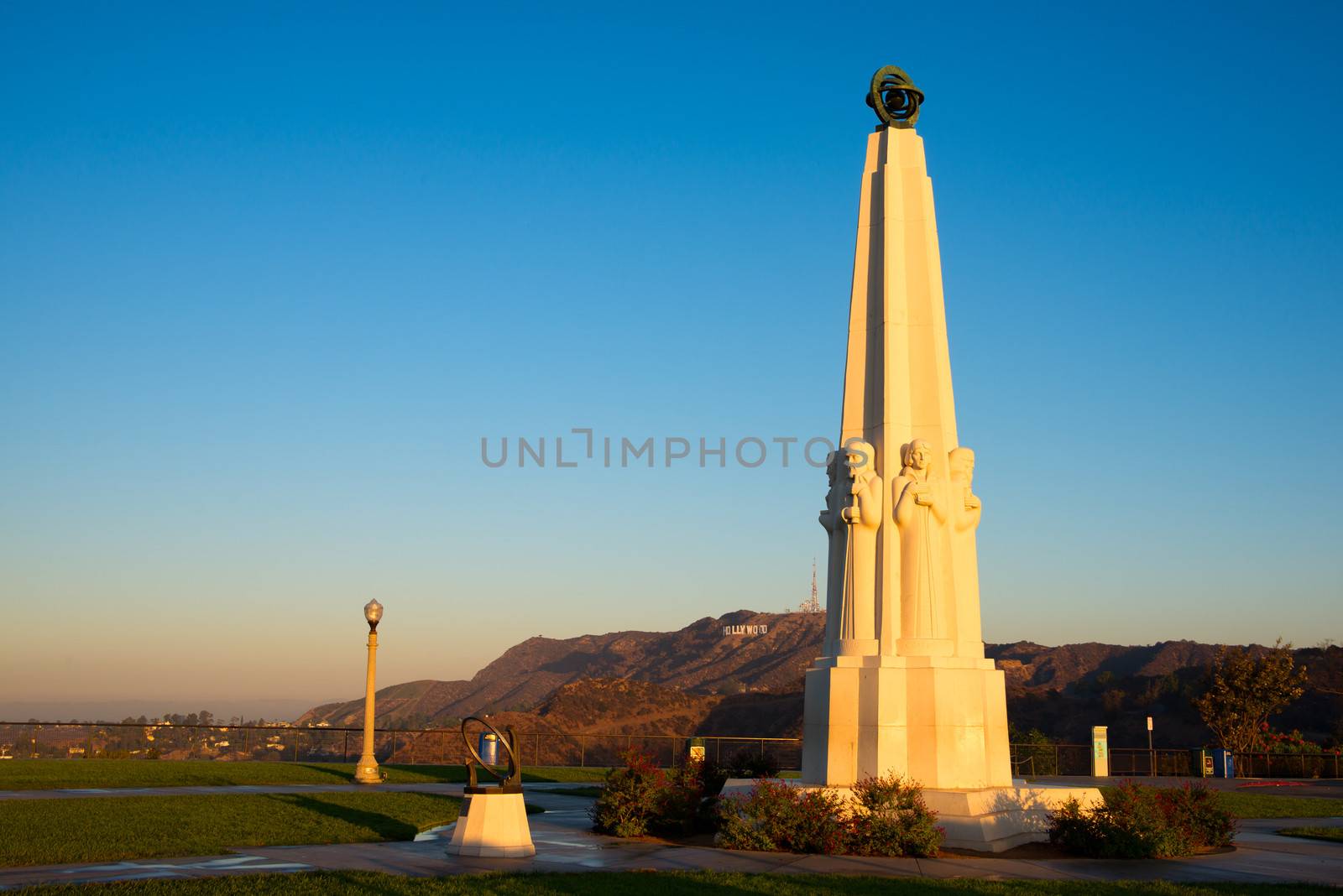 Astronomers Monument in Griffith Park, Los Angeles, California, USA