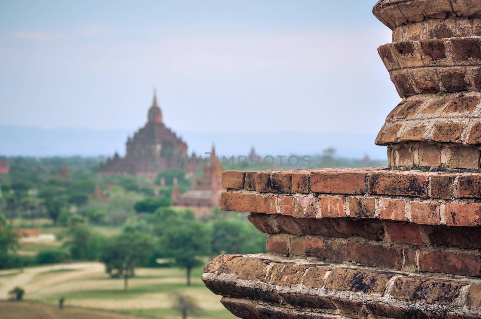 ancient temple in Bagan after sunset , Myanmar by weltreisendertj