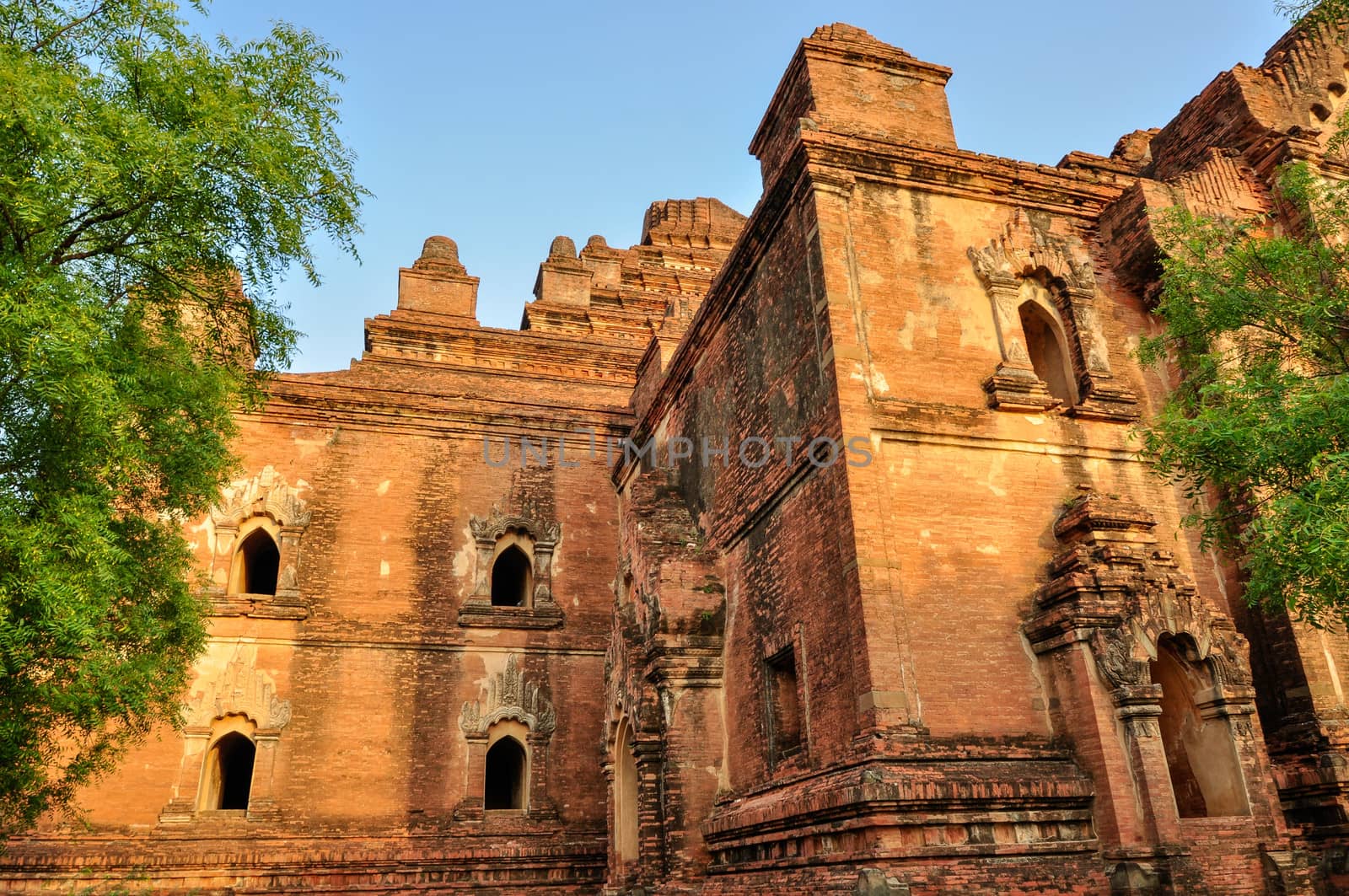 ancient temple in Bagan after sunset , Myanmar Burma