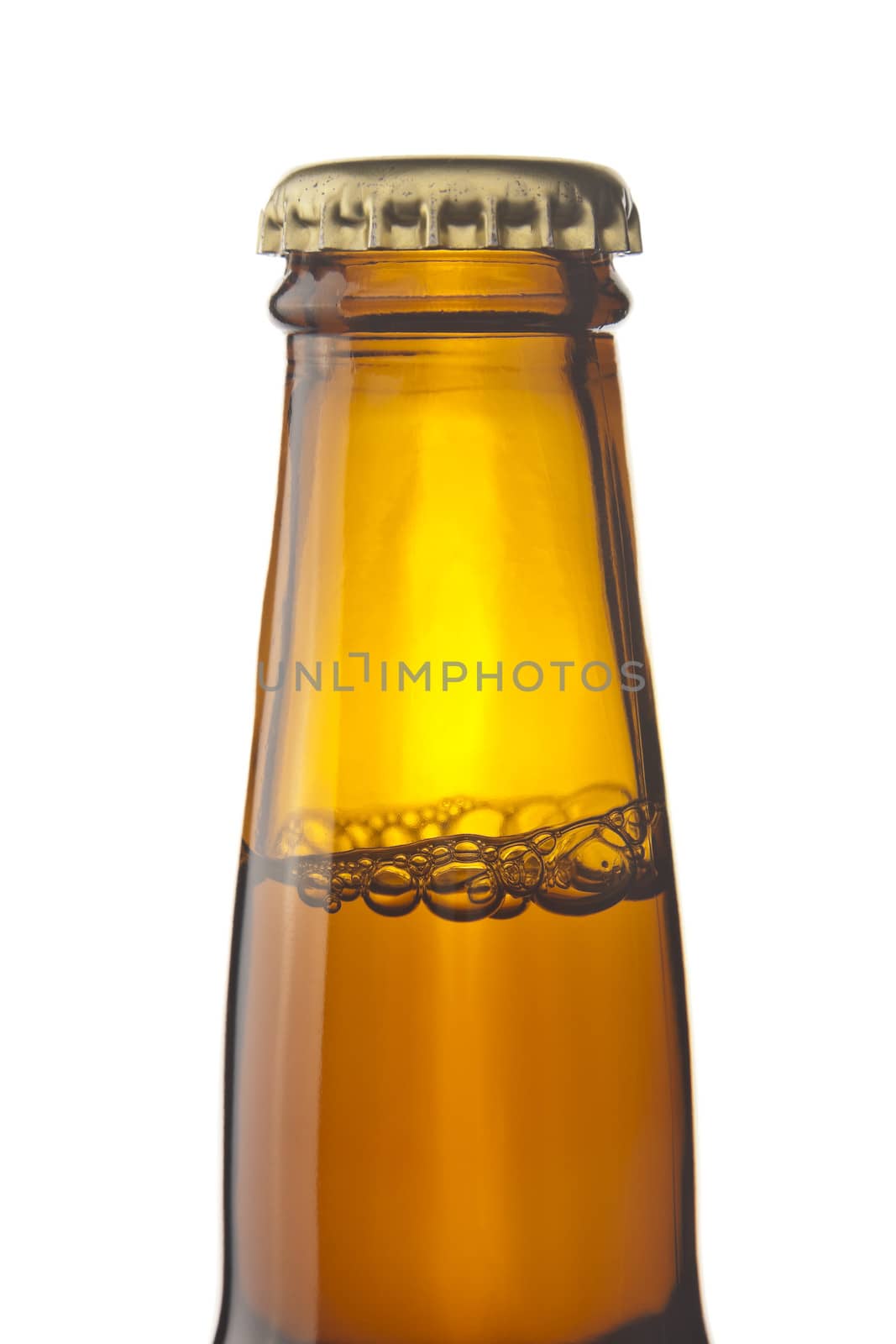 Bottle of beer with bubbles by hanusst