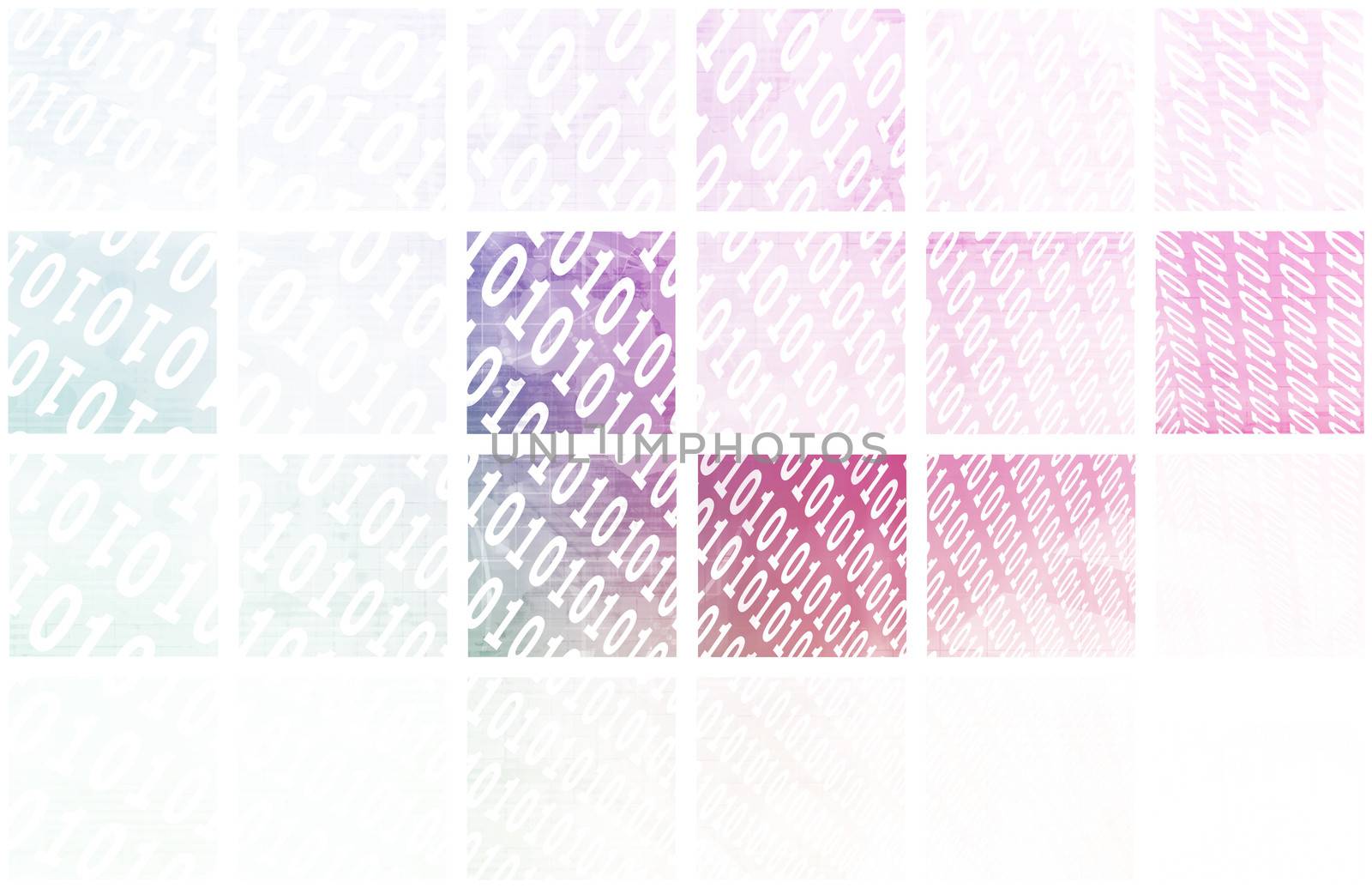 Digital Signal Technology Abstract as Pattern Art