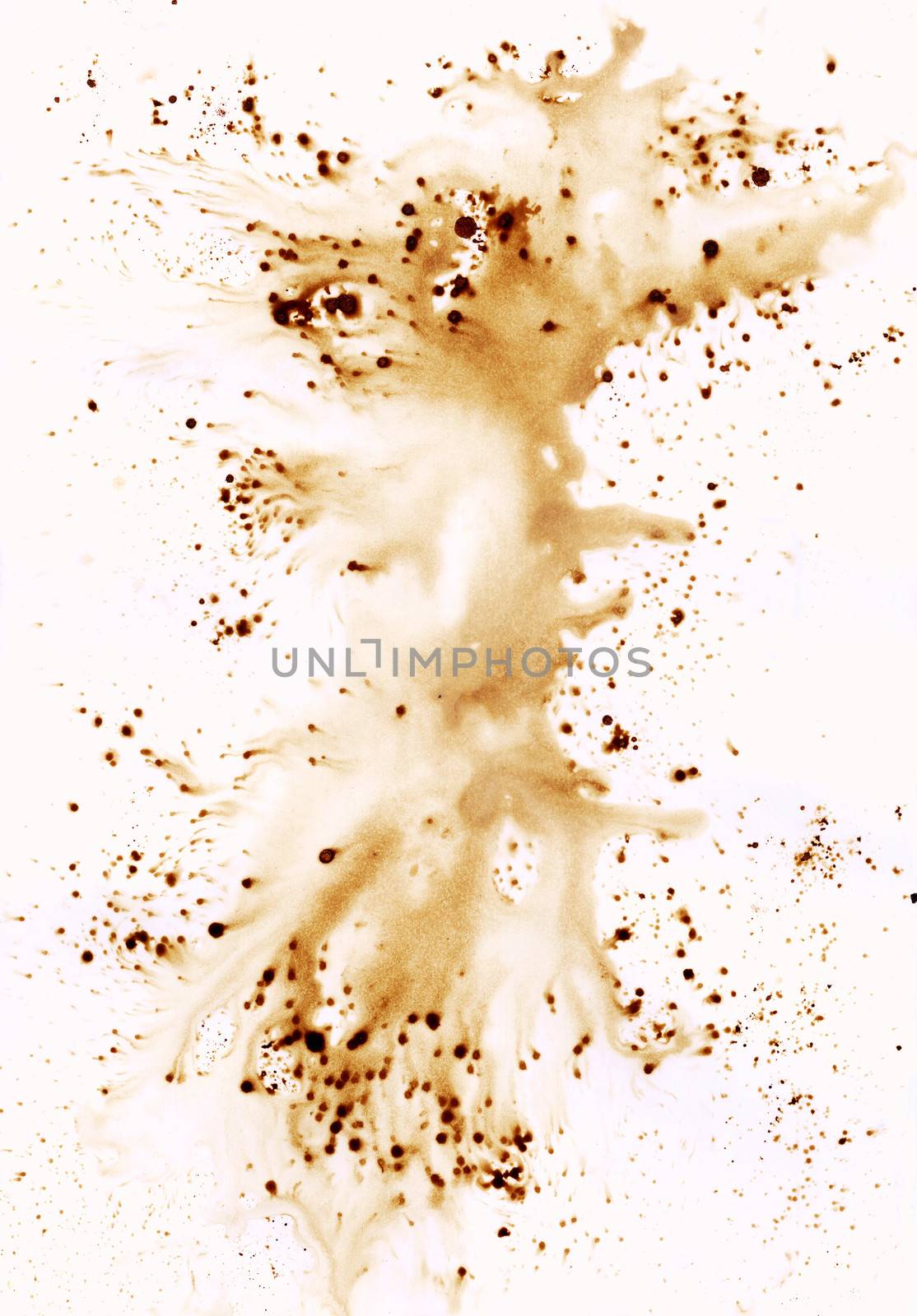 Abstract background, brown coffee stains on paper