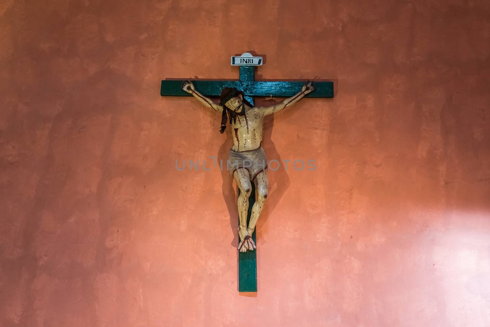 crucifix in Santa Catalina monastery Arequipa Peru by PIXSTILL