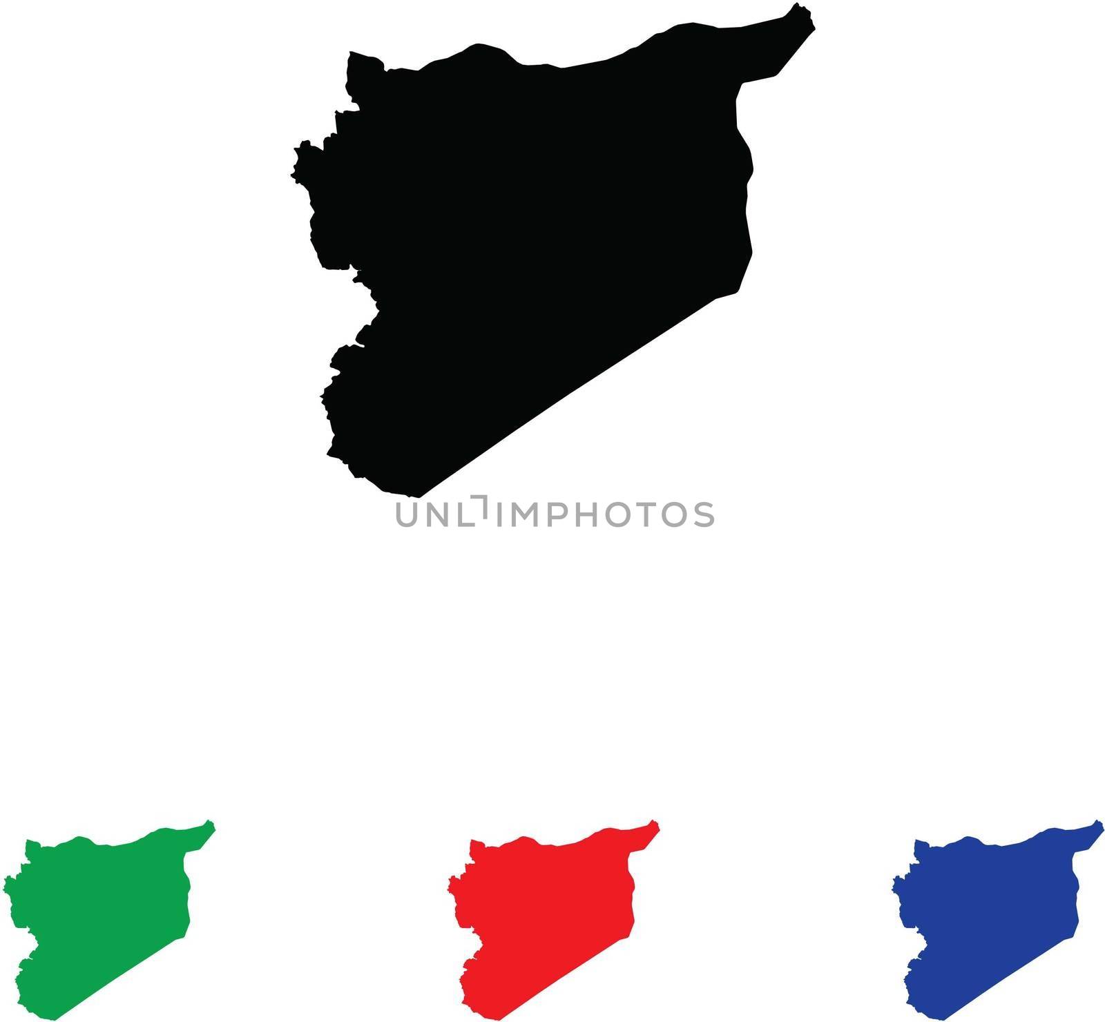 Syria Icon Illustration with Four Color Variations