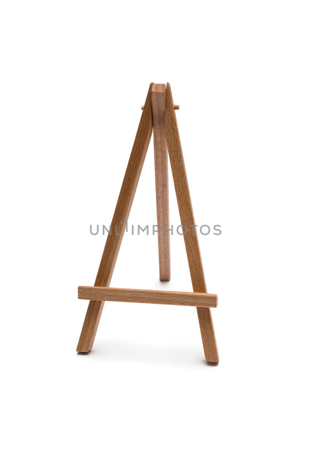 small easel on a white background