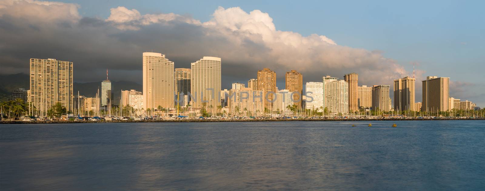 Panorama of Waikiki Honolulu Hawaii by steheap