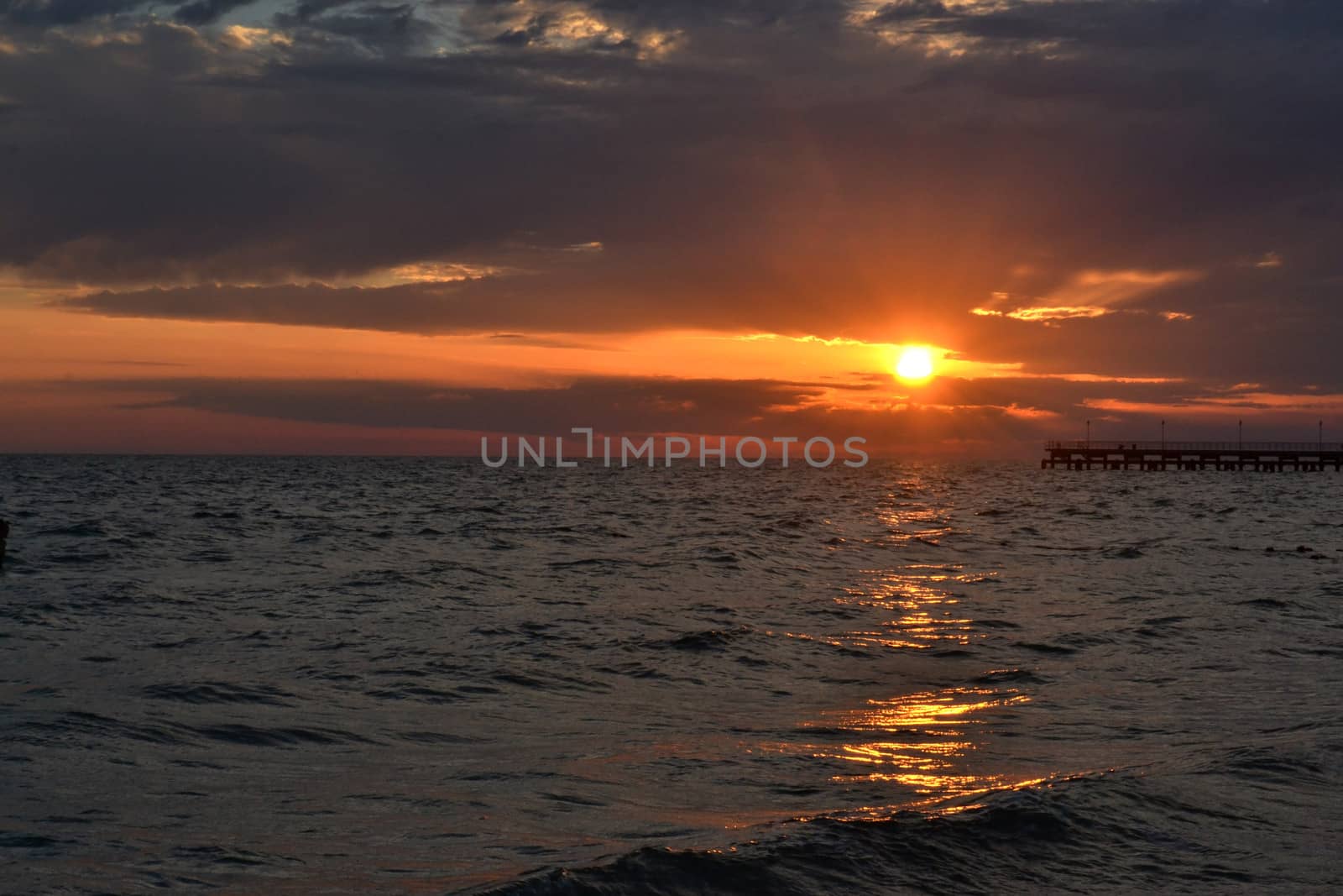 Beautiful sunset over the sea