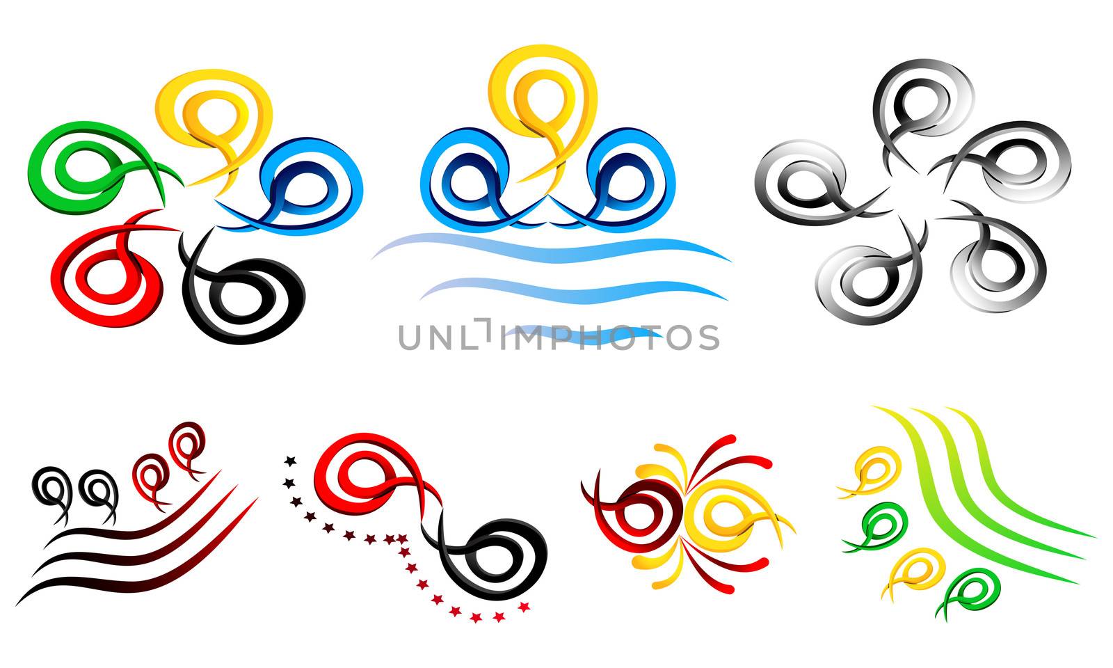 abstract icons symbols for volume business modern design