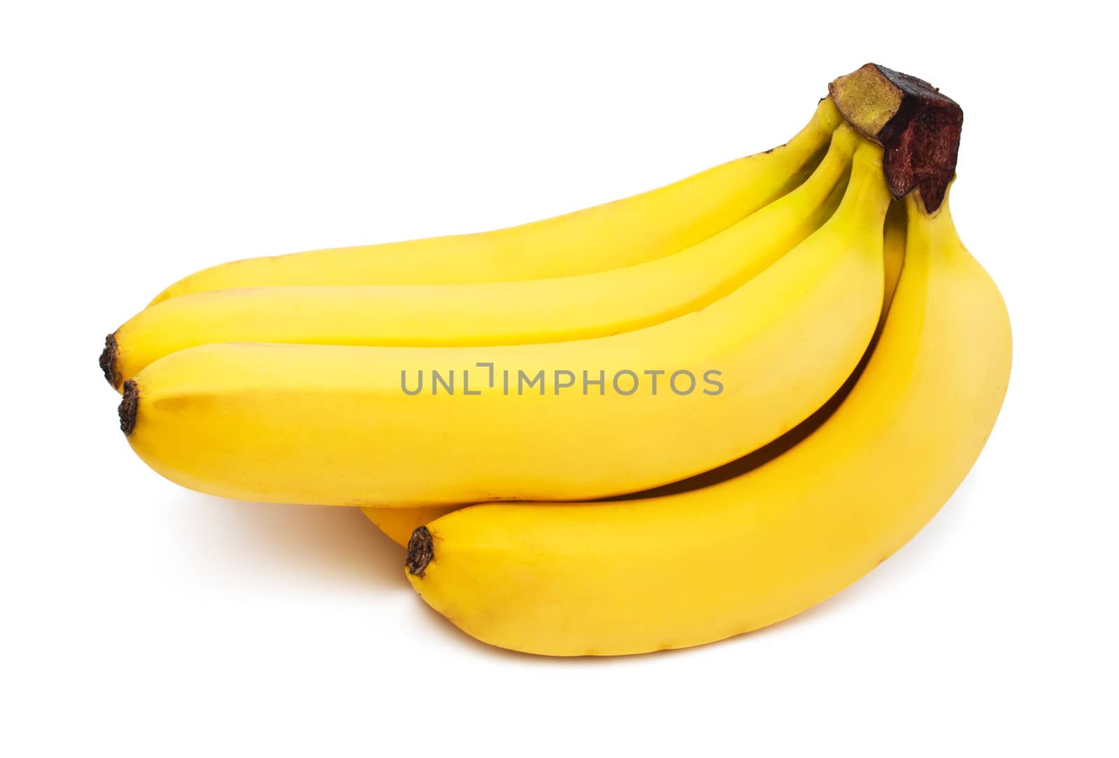Fresh yellow banana isolated on white background