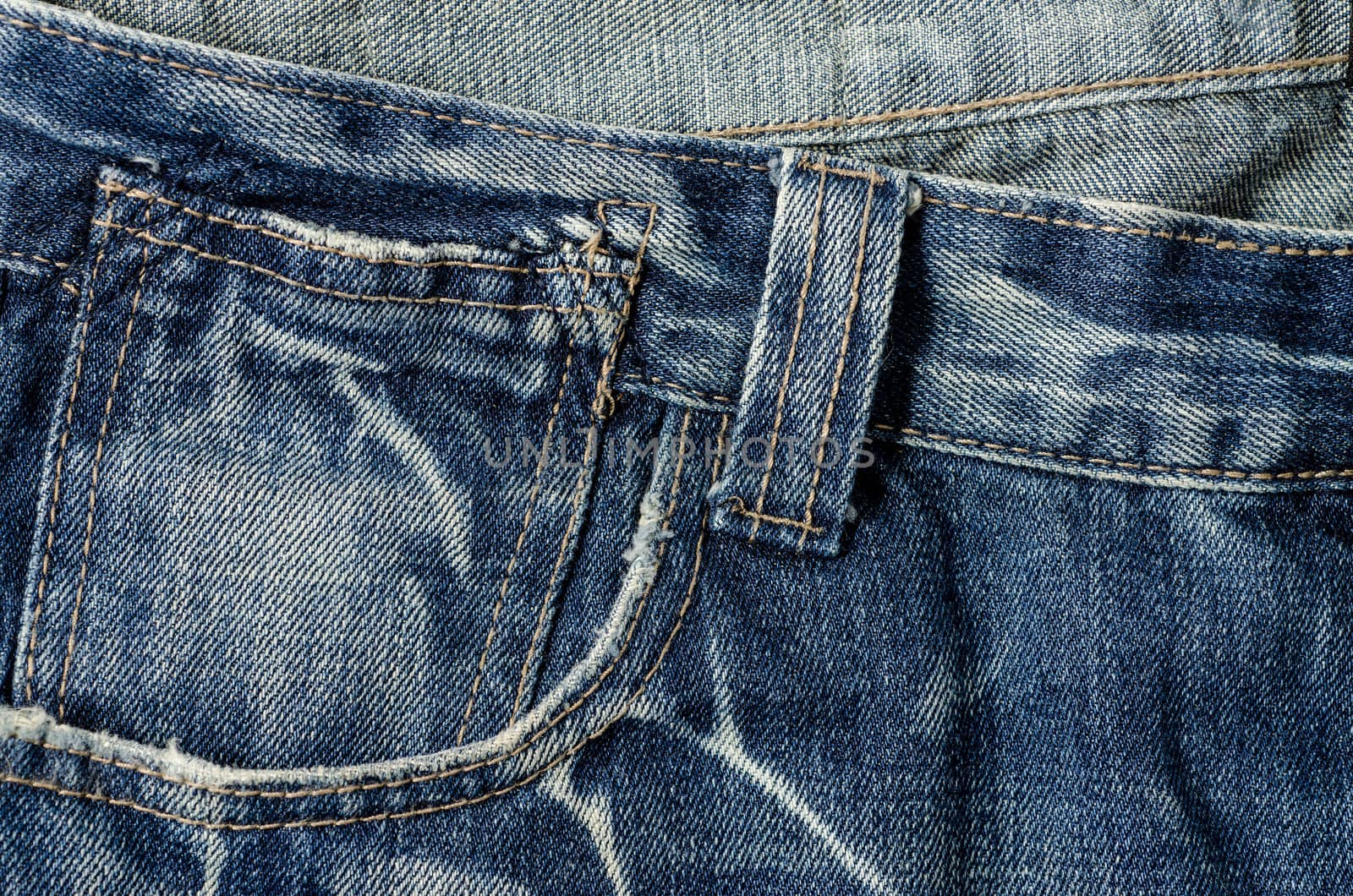 Denim Pocket Closeup ; texture background of jeans and pockets