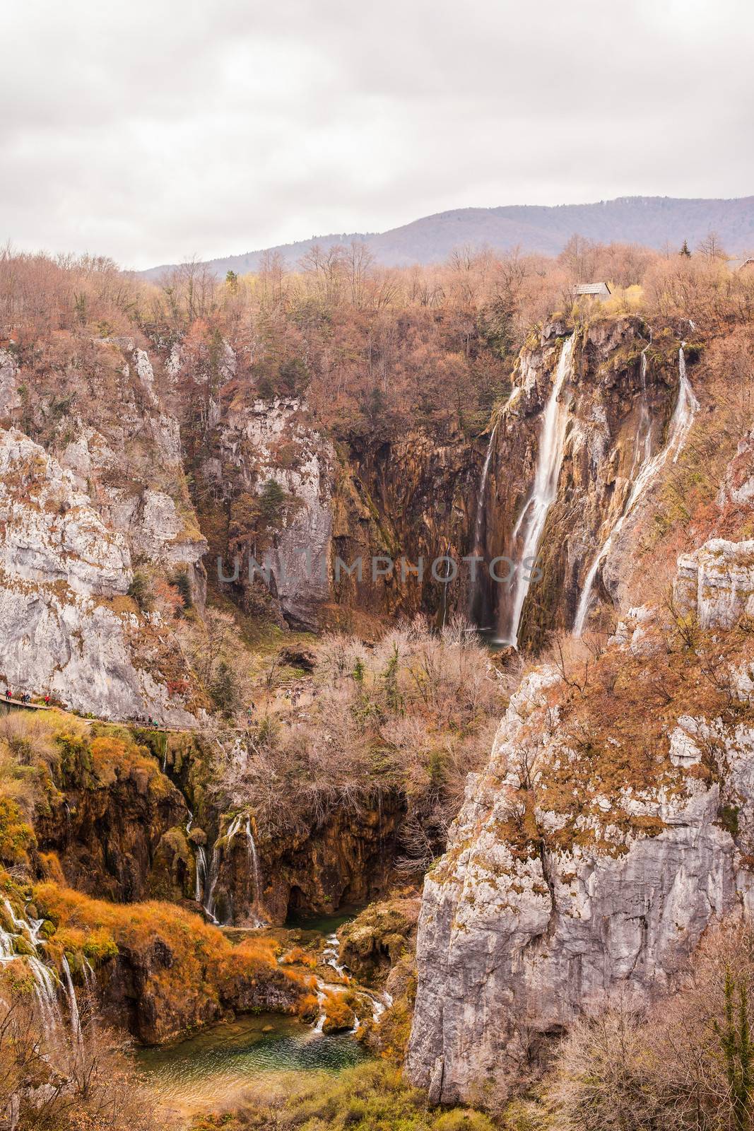 Waterfall in the Plitvice Lakes National Park by STphotography