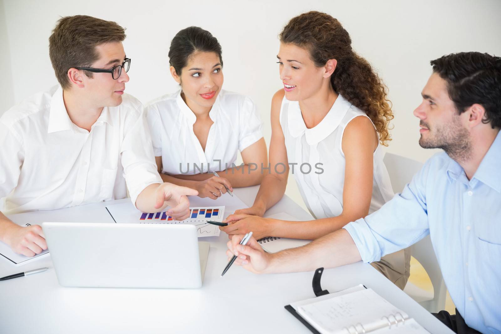 Business people discussing in office meeting
