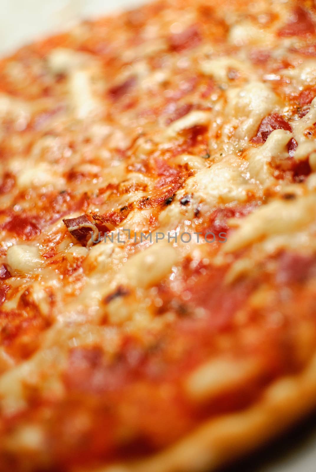 Detail of homemade pizza