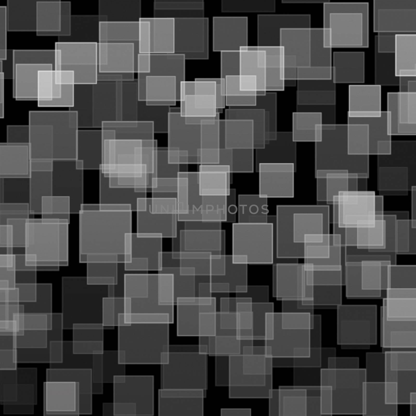 black and white square bokeh on abstract background