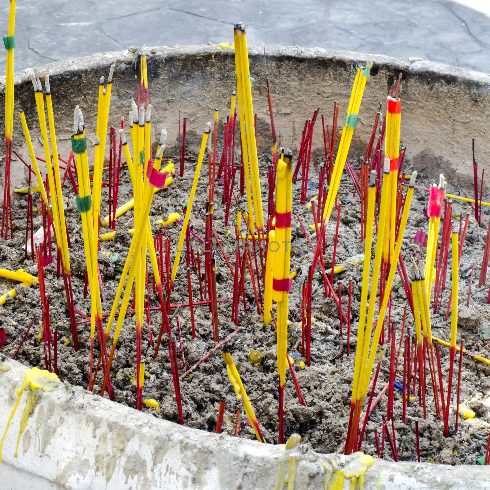 Incense burner in Thailand temple buddhism religion