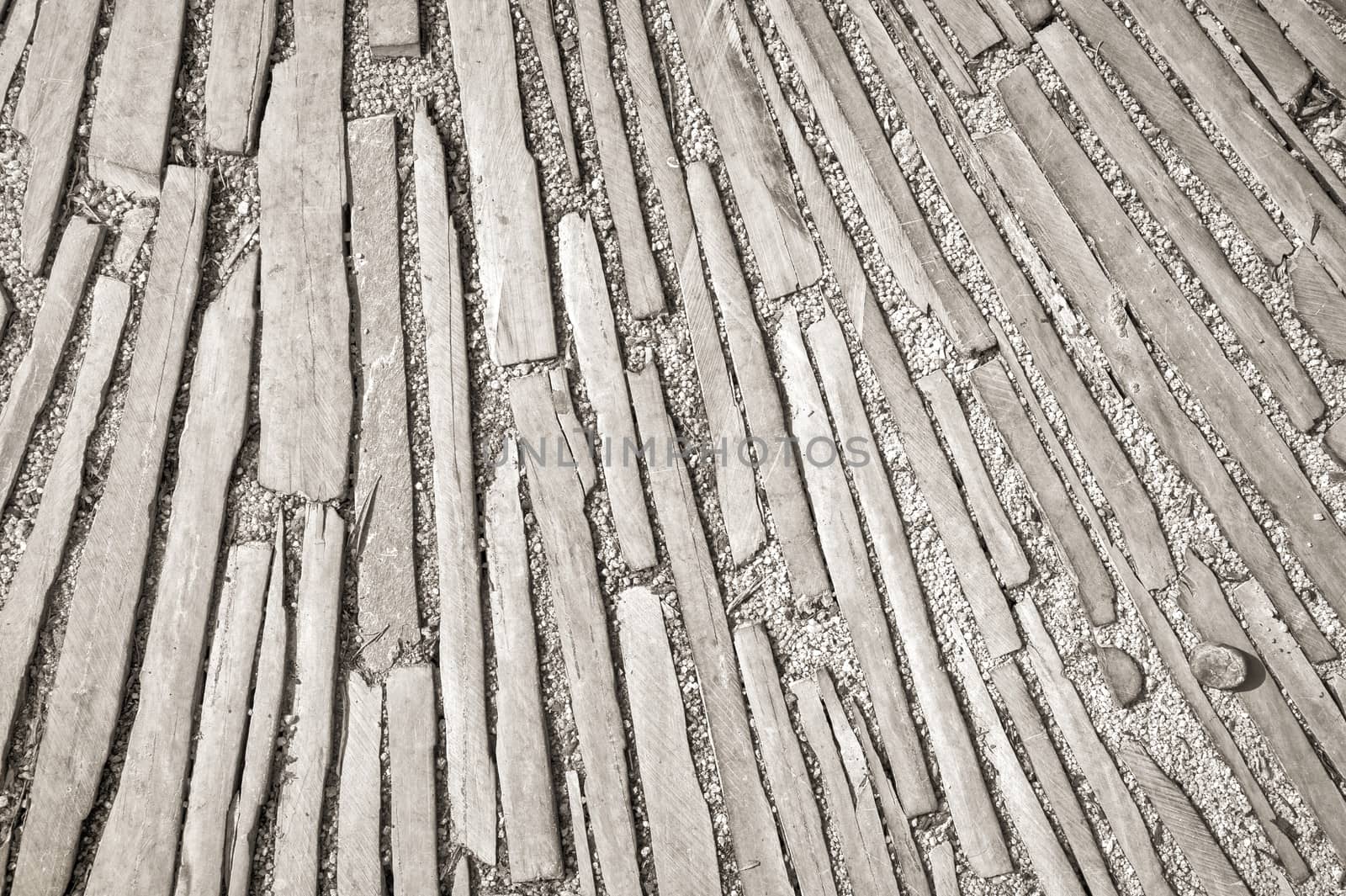 background of slate pieces set in gravel