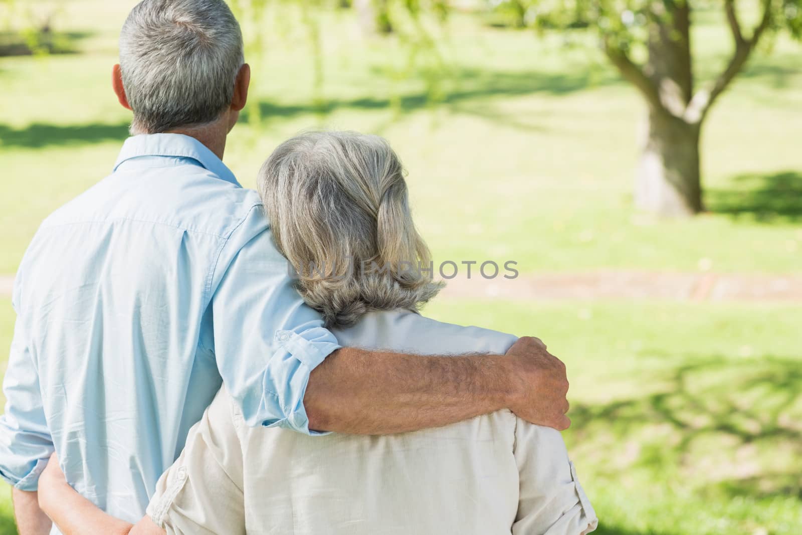 Loving mature couple at summer park by Wavebreakmedia