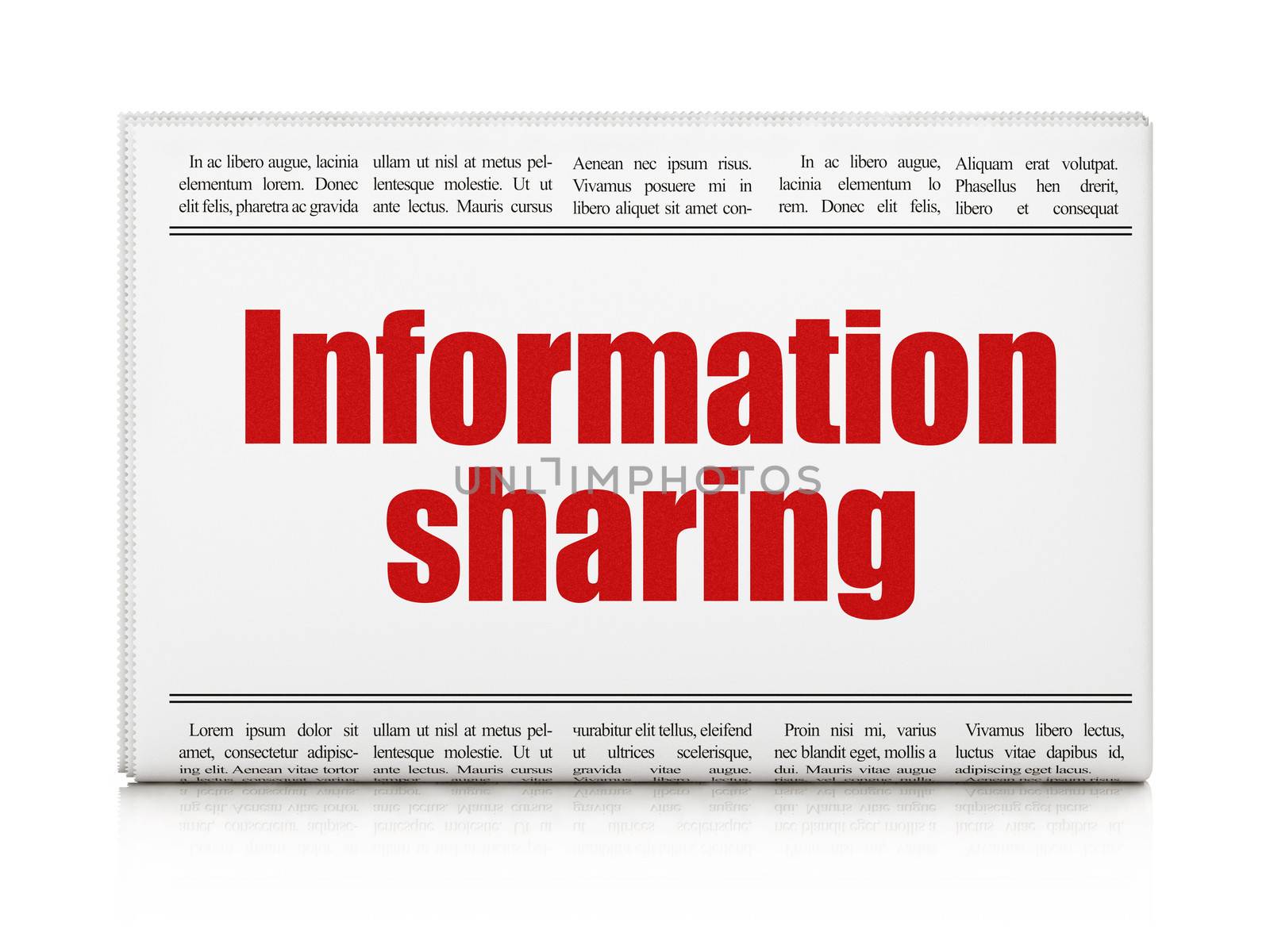 Information concept: newspaper headline Information Sharing by maxkabakov