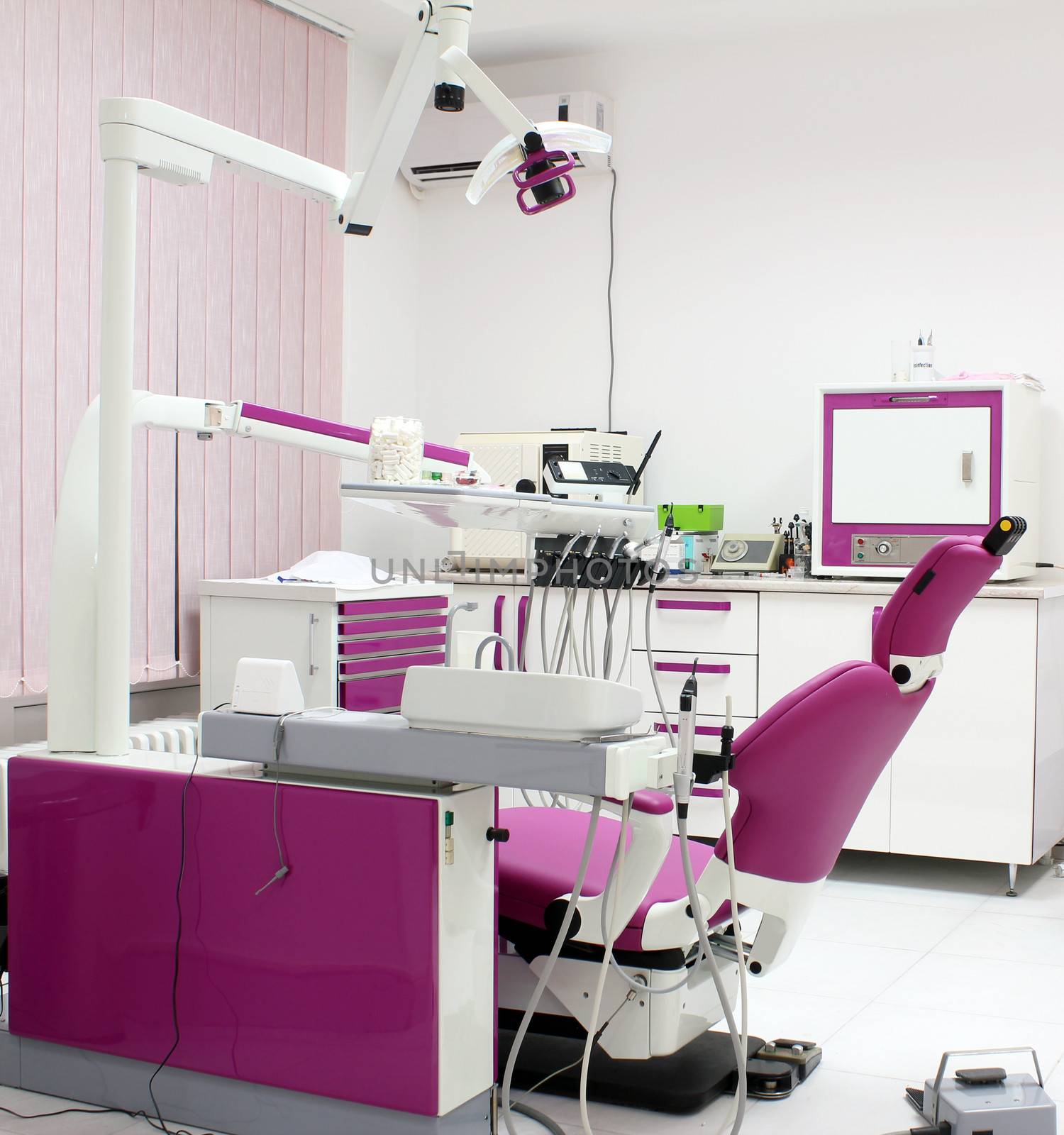 dentist office with equipment interior