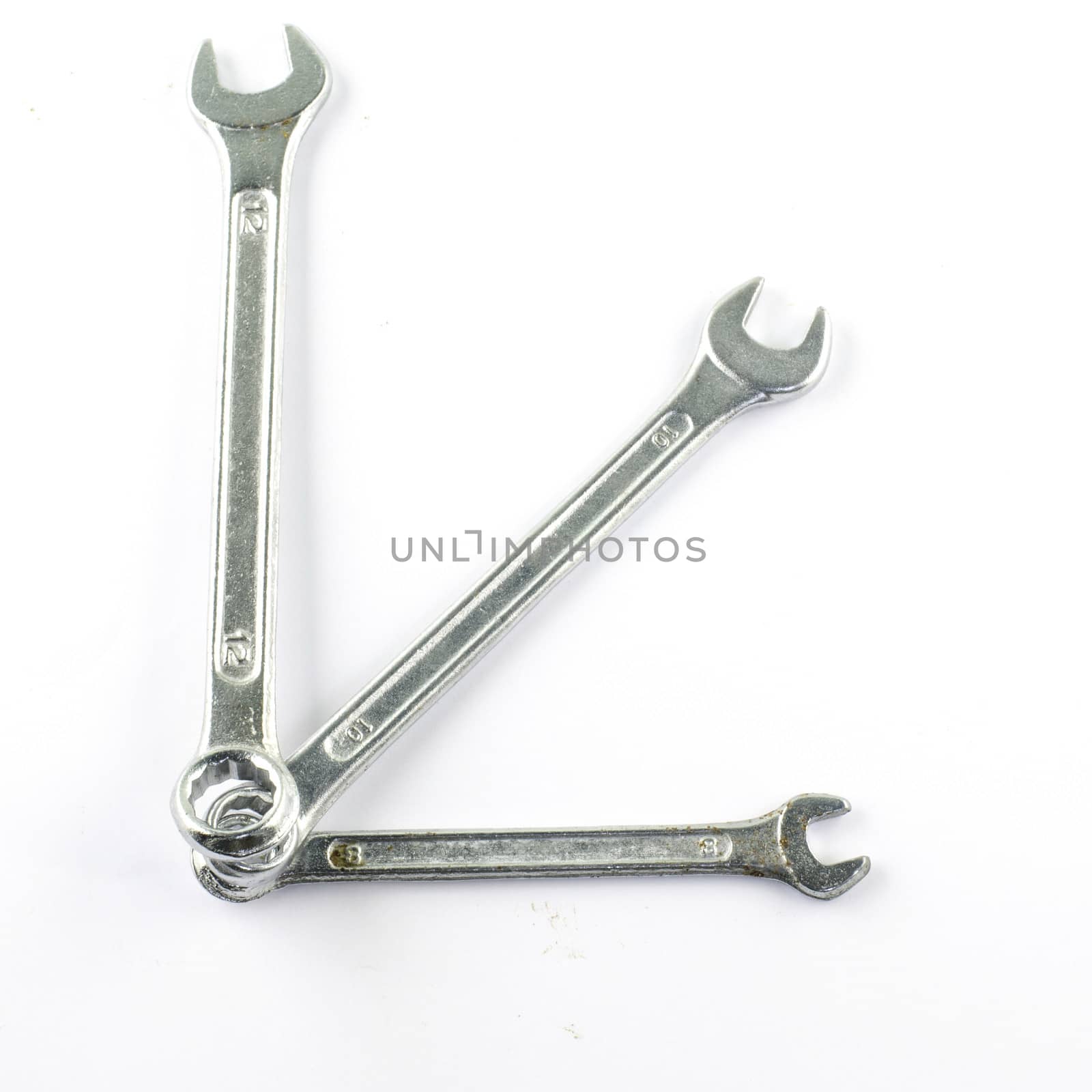 wrench isolated on white background by ammza12