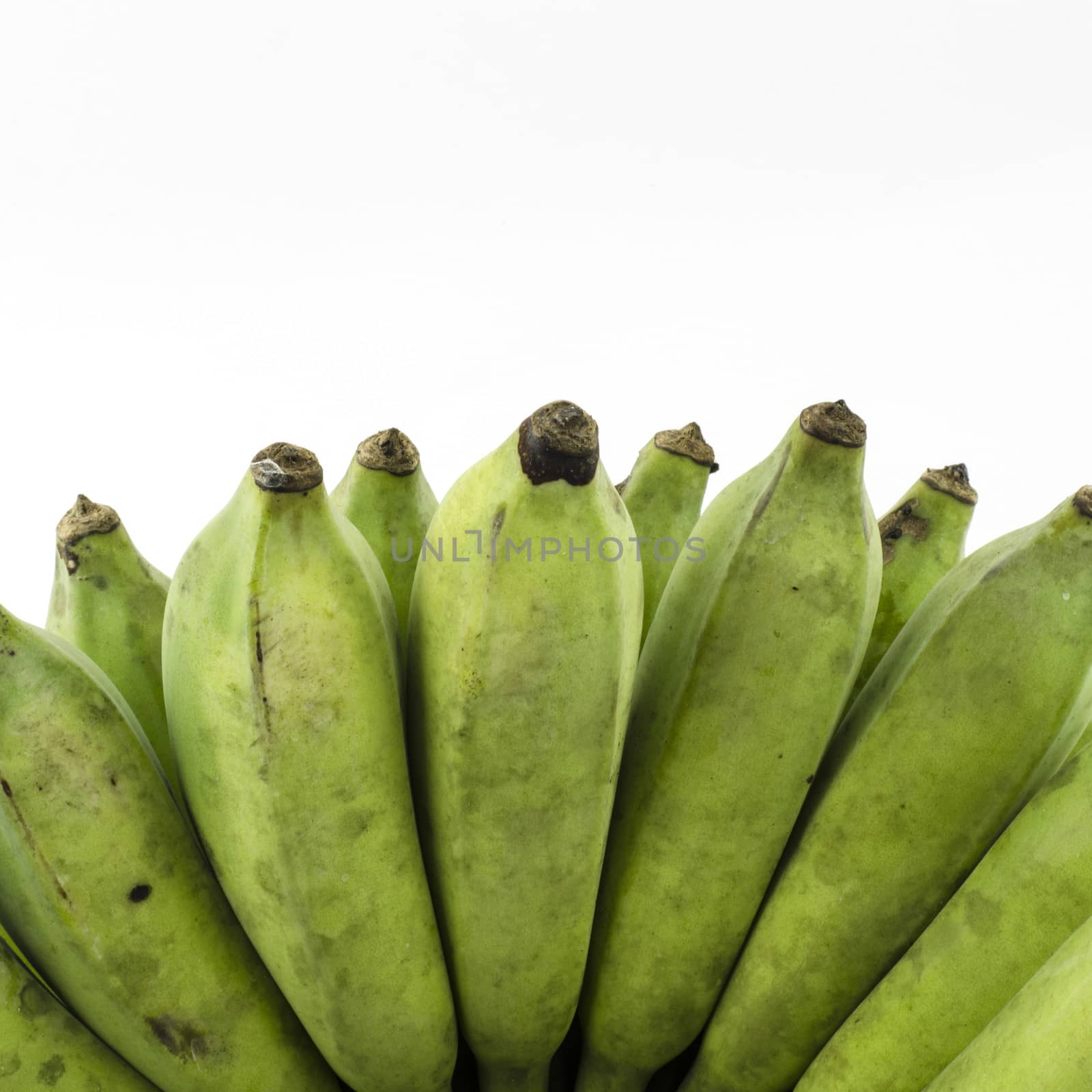 green banana isolate with white background