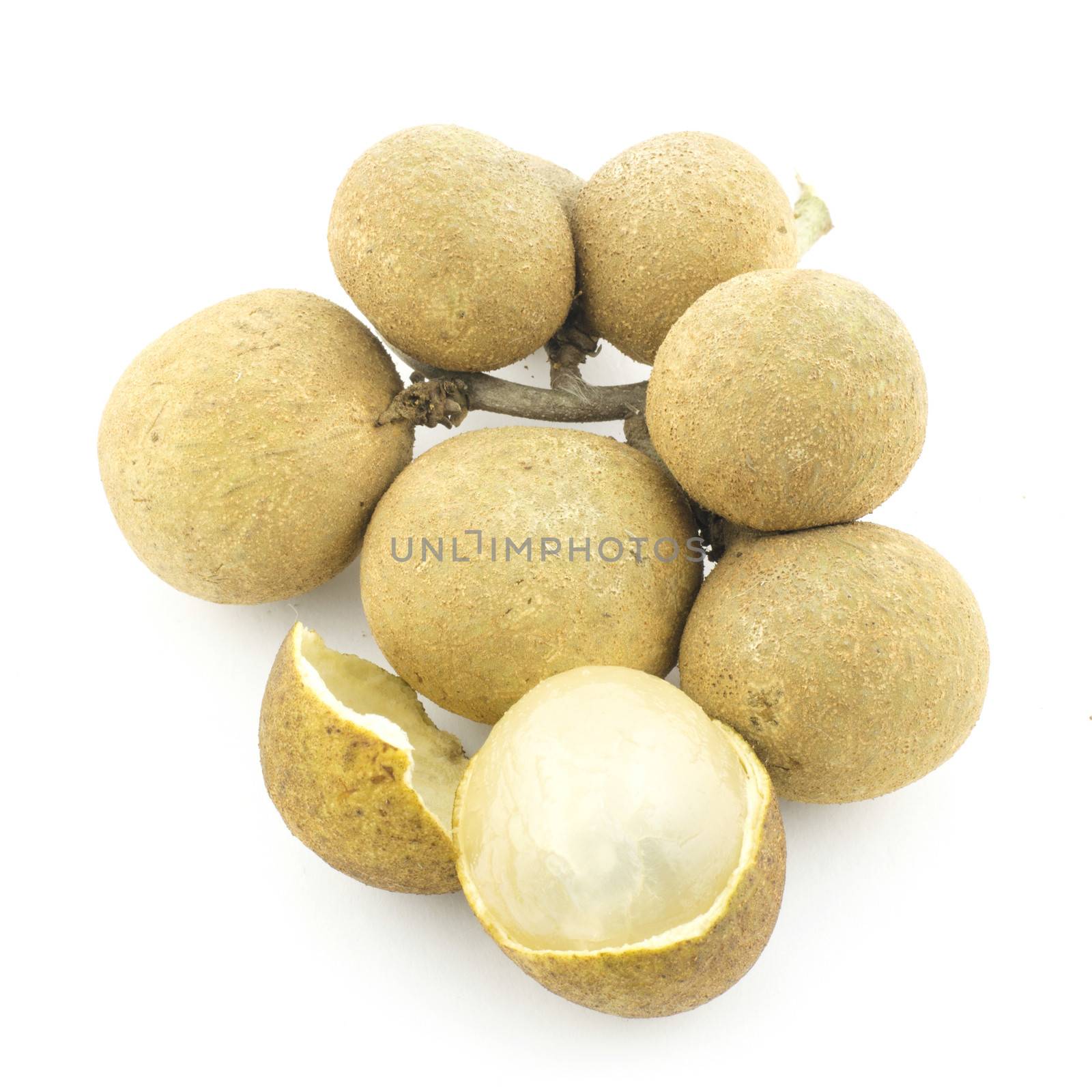 Longan isolated on white background