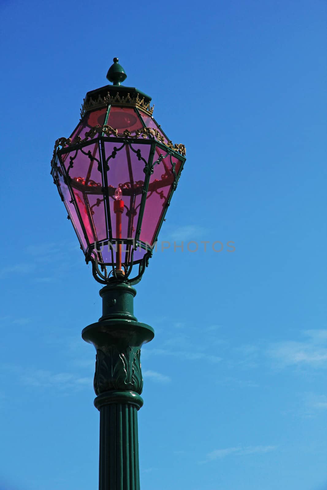 Italy. Venice. Pink lantern in Punta della Dogana