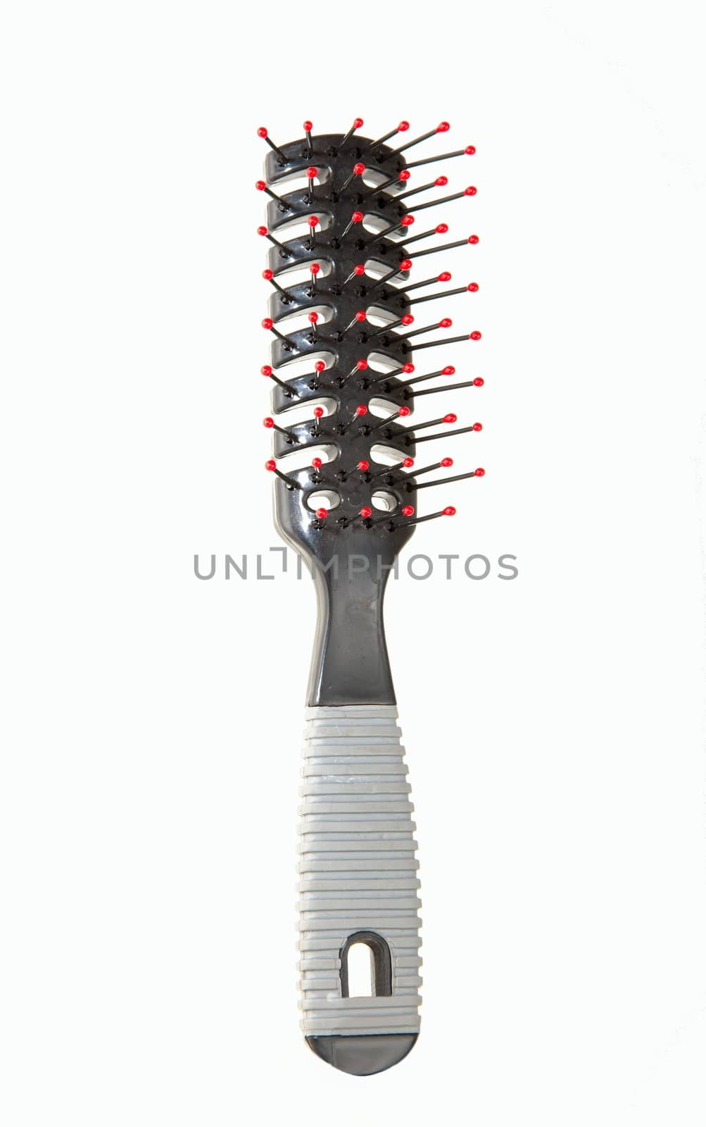 Plastic comb isolated on white background
