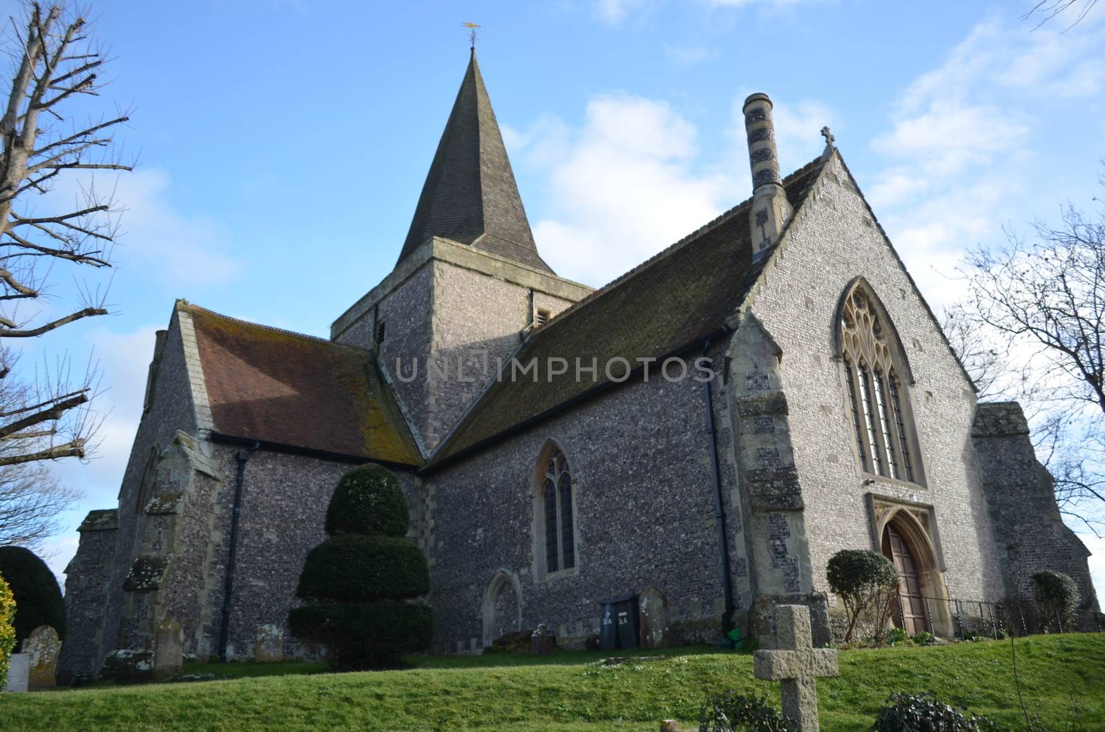 12th Century English church in the East Sussex village of Alfriston.