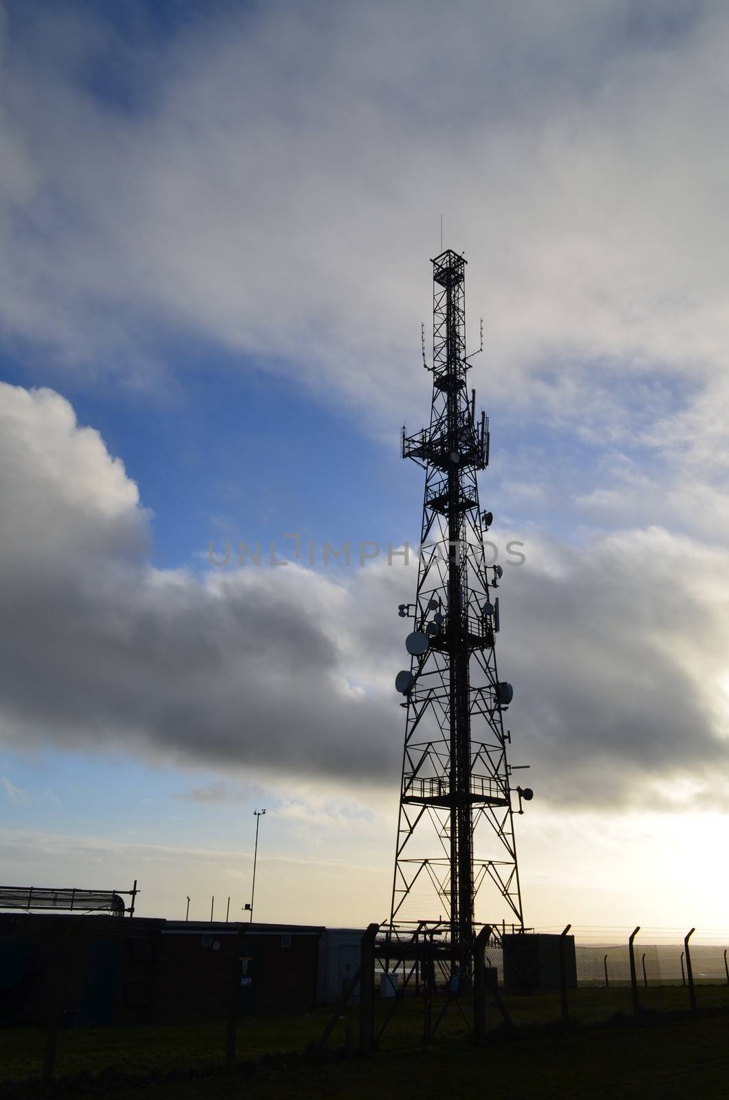 Large communication mast in England.