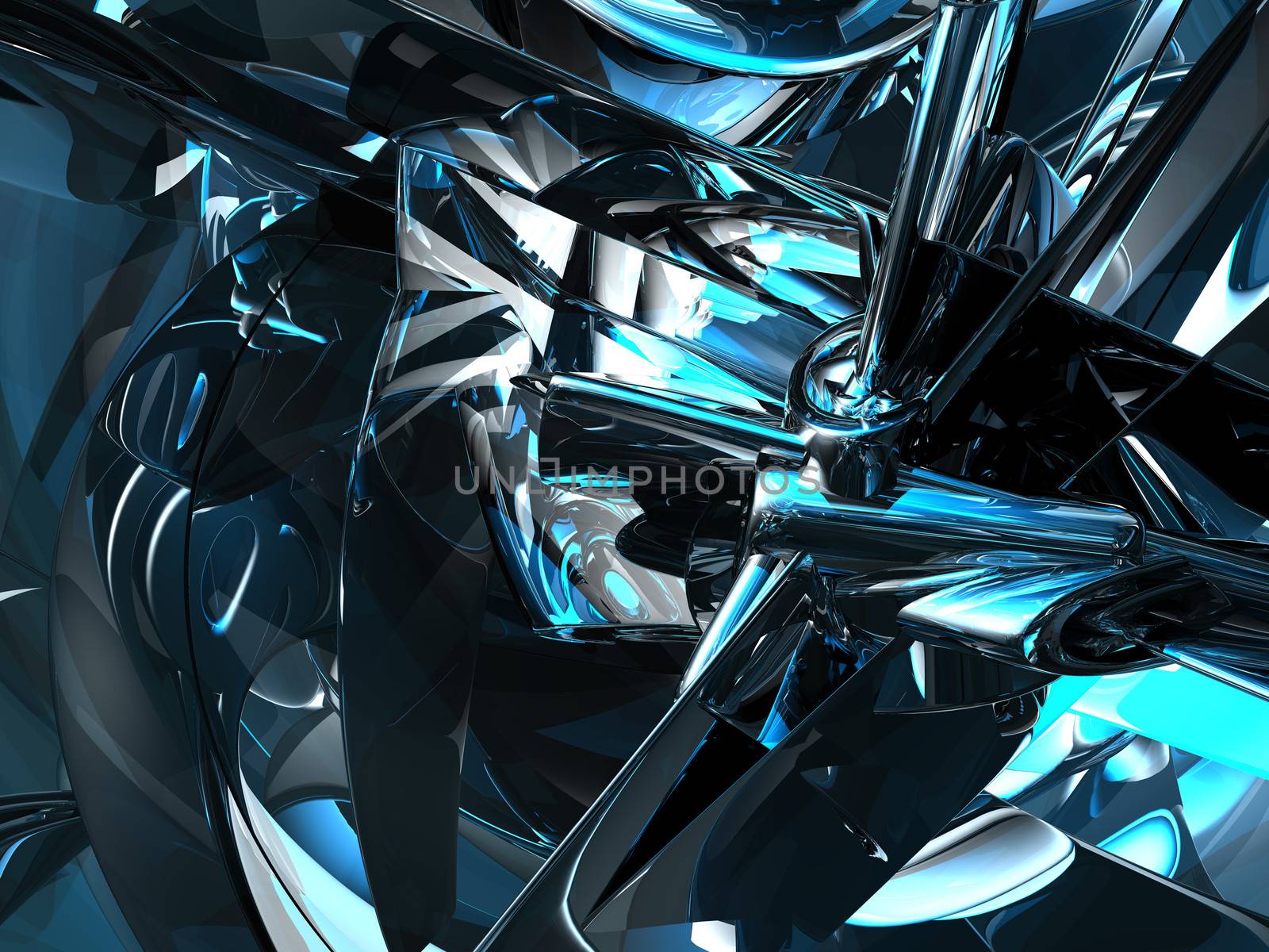 futuristic metal background - 3d illustration