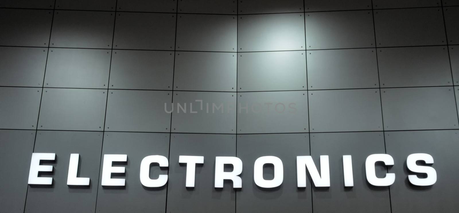 close up of an electronics signage