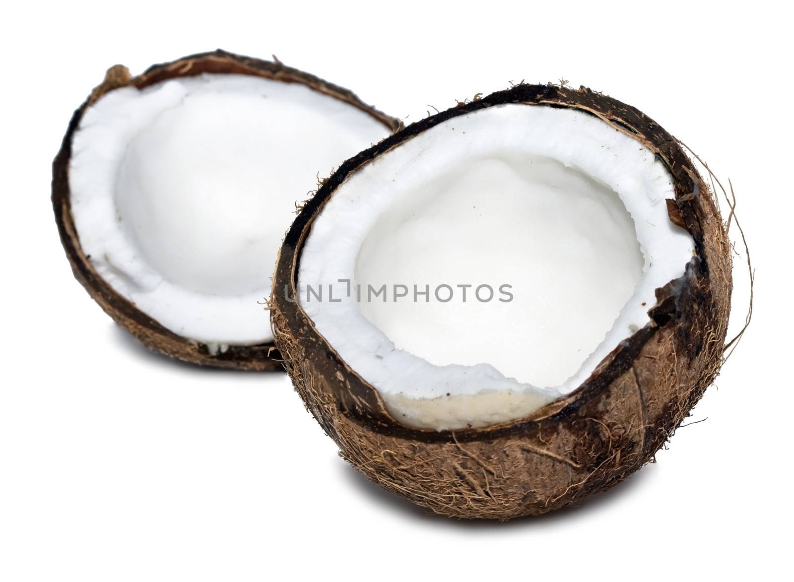 Perfect fresh coconut isolated on white background