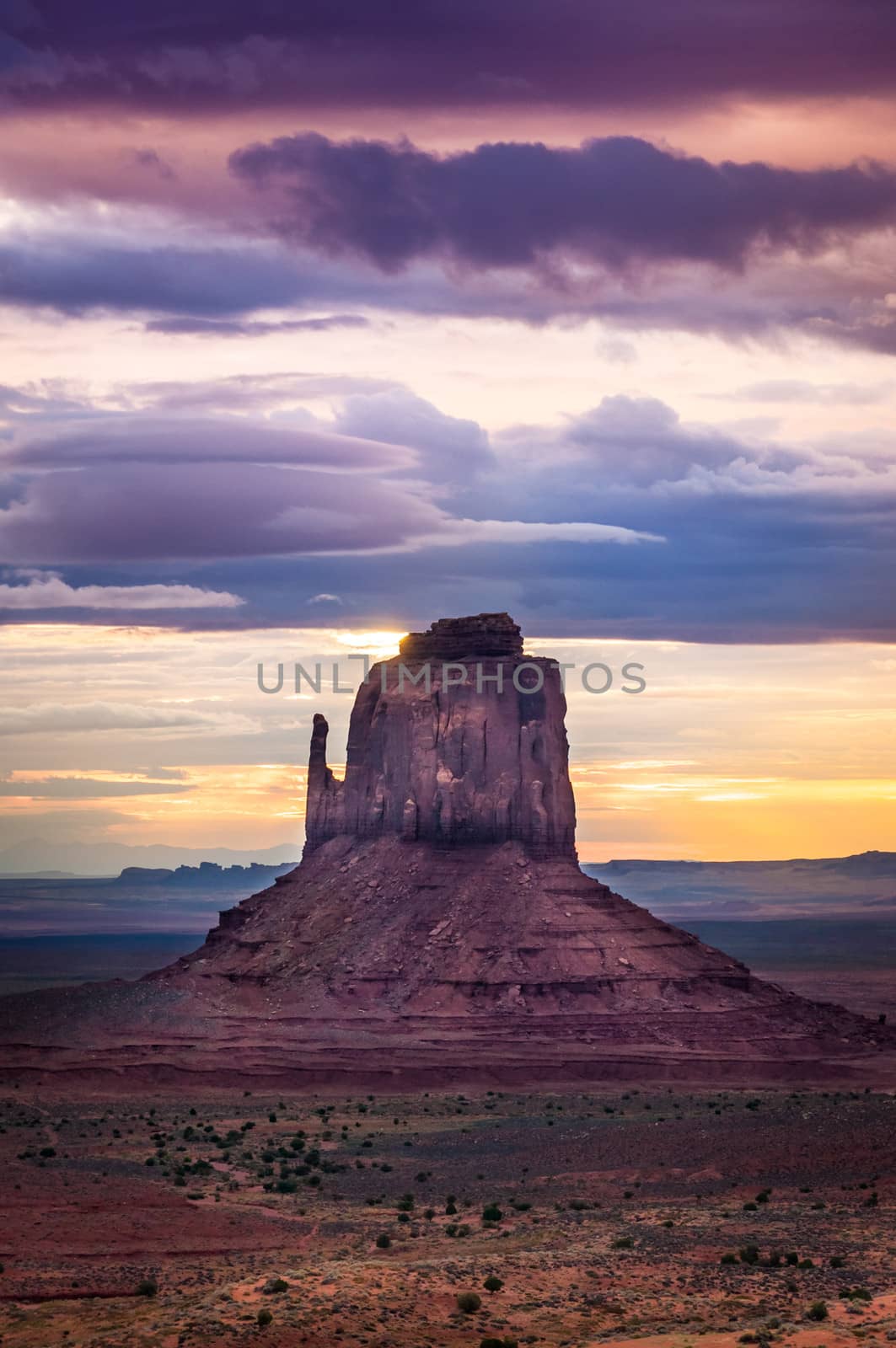 Beautiful colorful sunrise at Monument valley by martinm303
