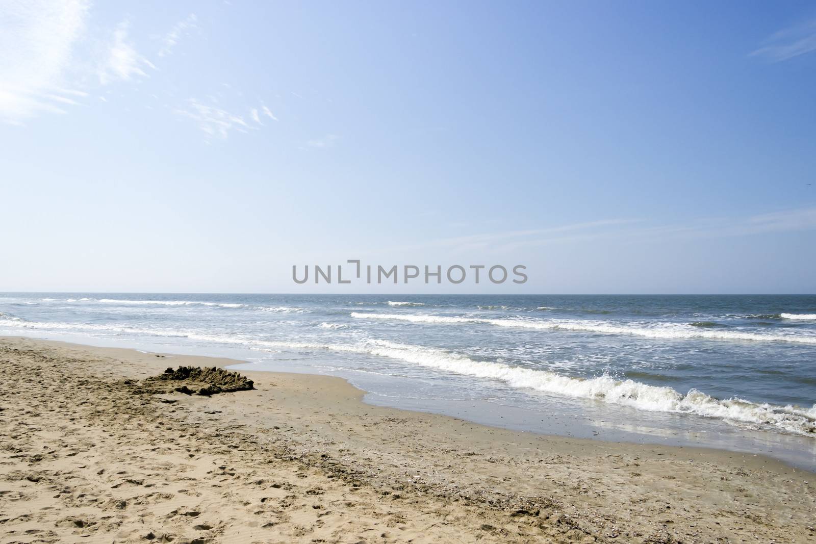 Beach on North Sea, the Netherlands by Tetyana