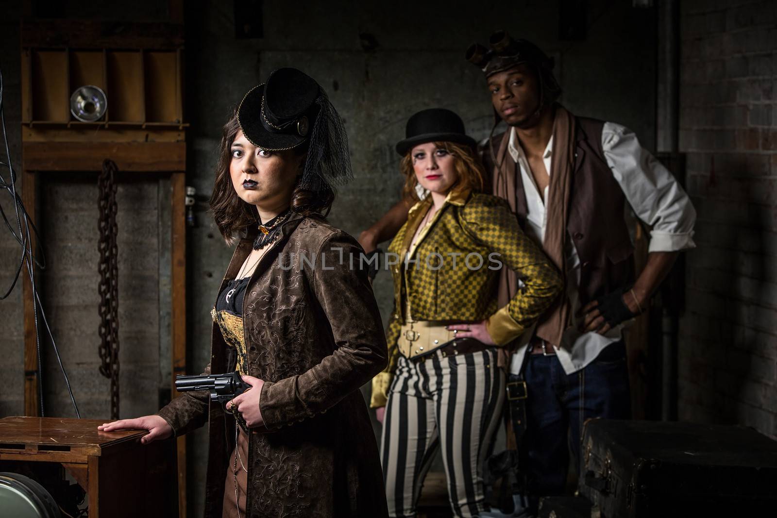 Three Armed Steampunks with in Retro Lab