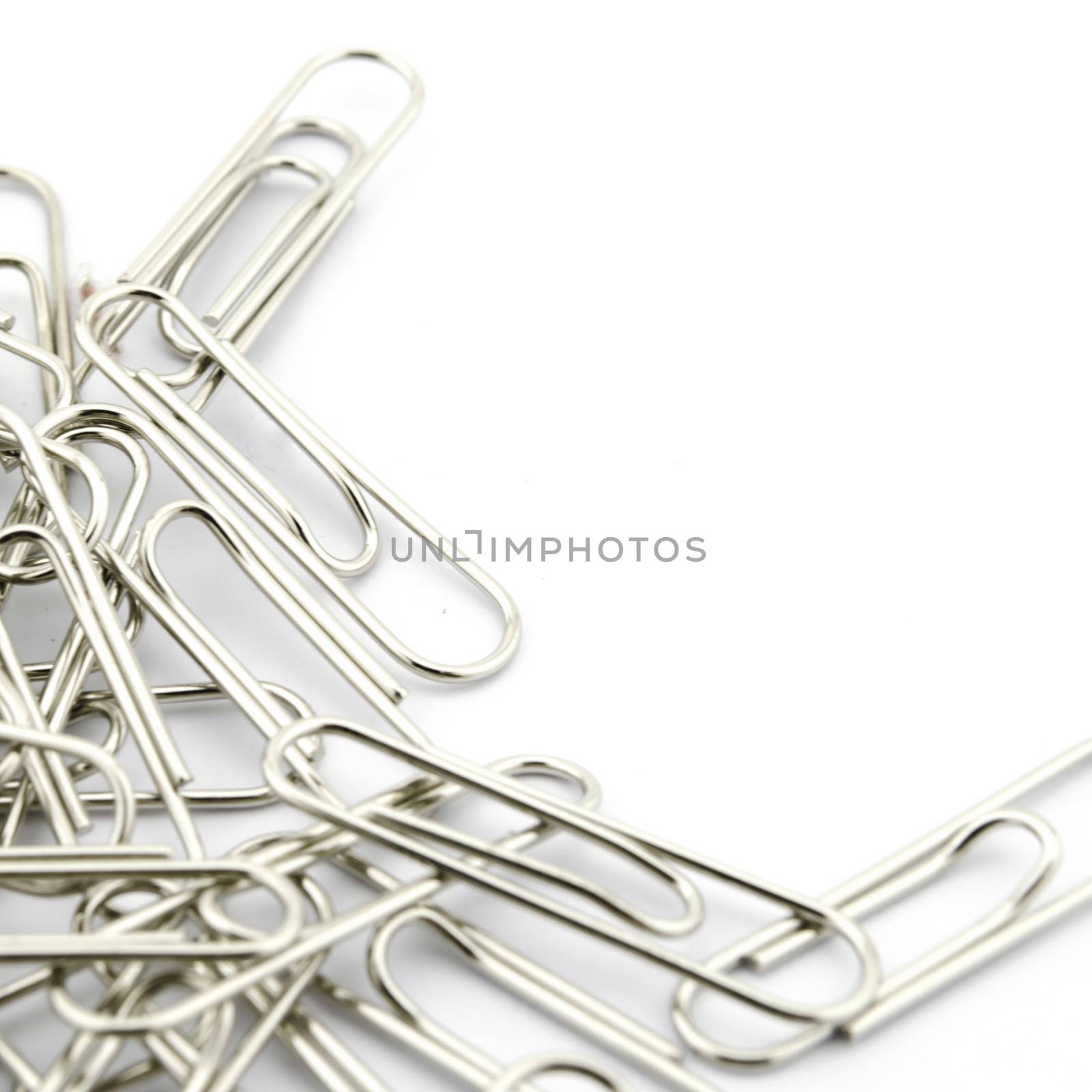 many clip isolated on white background