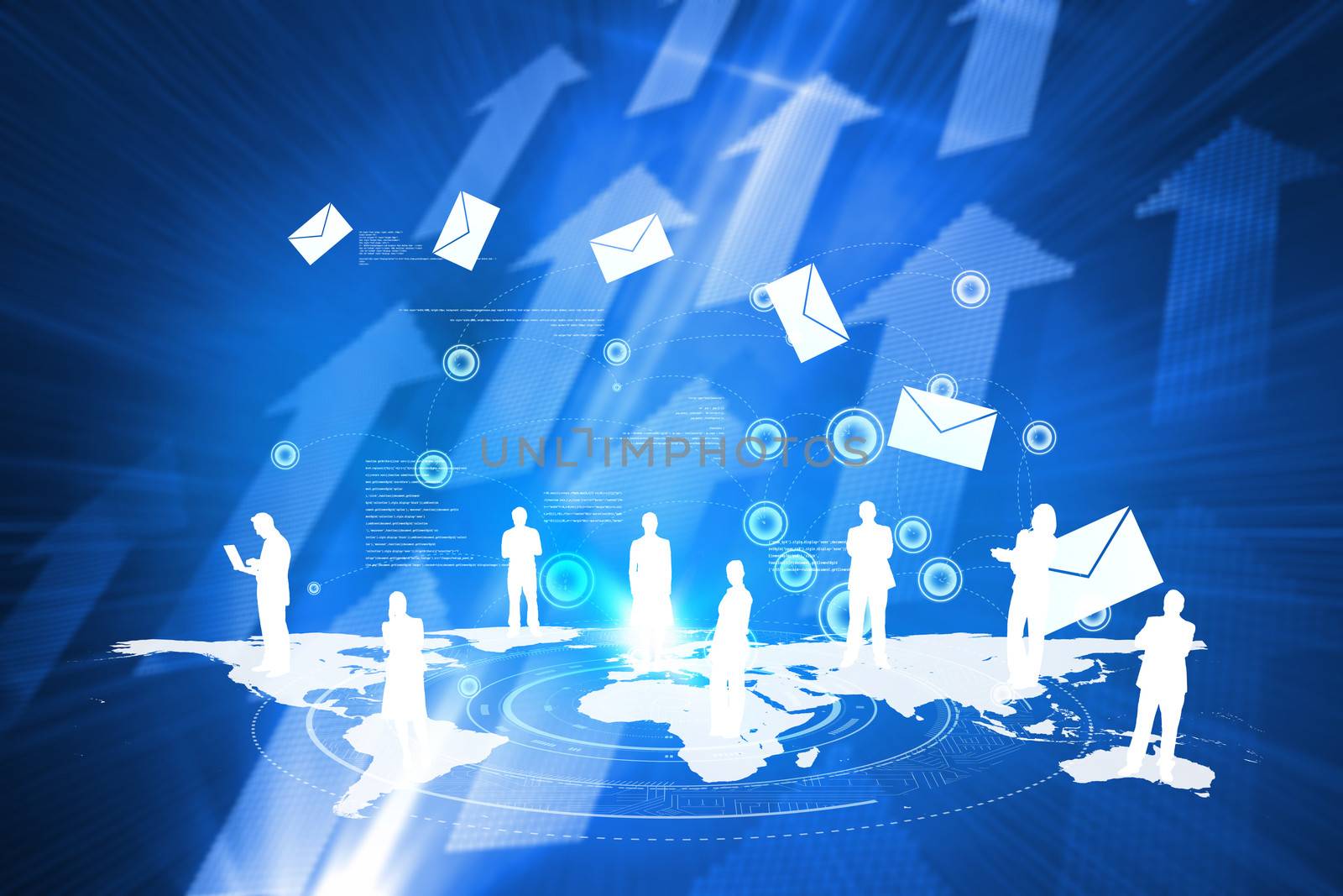 Composite image of email communication background by Wavebreakmedia