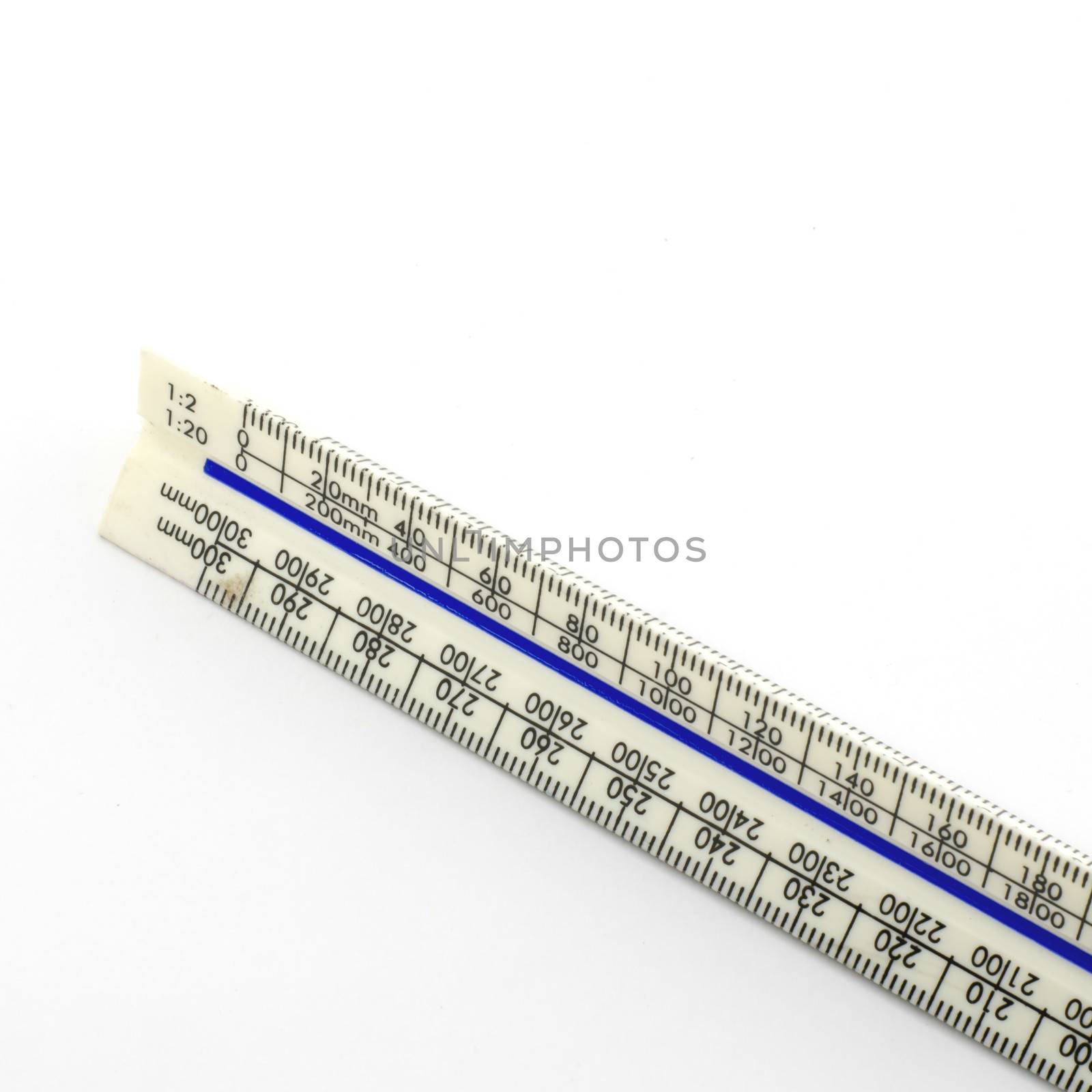 ruler isolated on white by ammza12