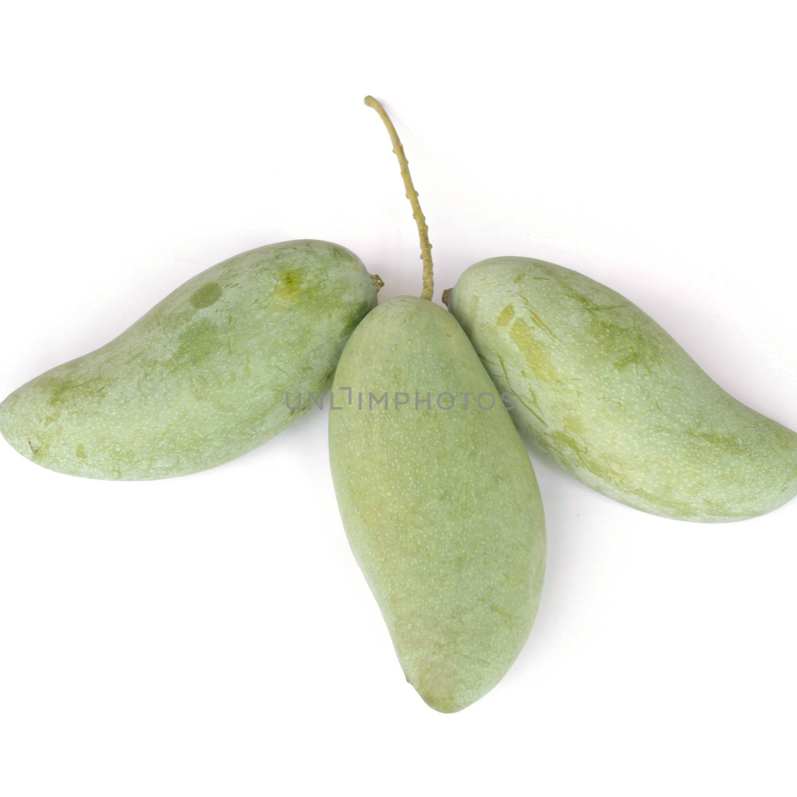 tree mangos isolated on white background