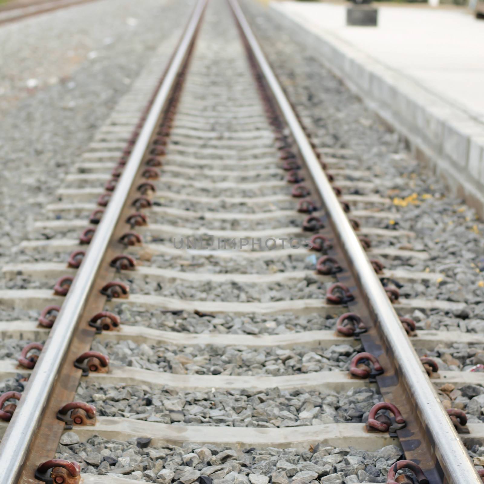 railway on country road in Thailand by ammza12