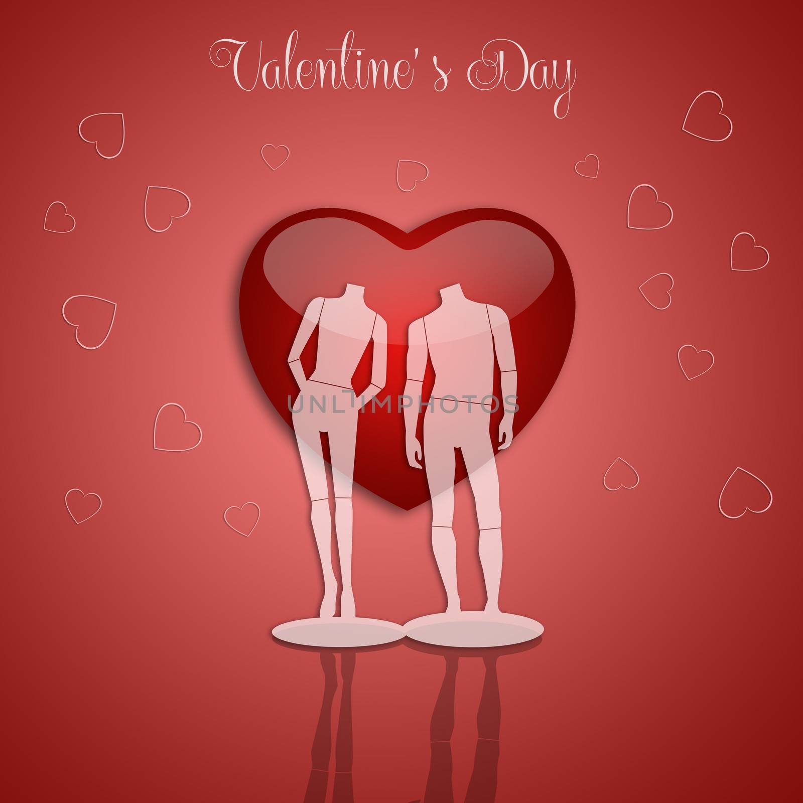 illustration for Valentine's day with heart