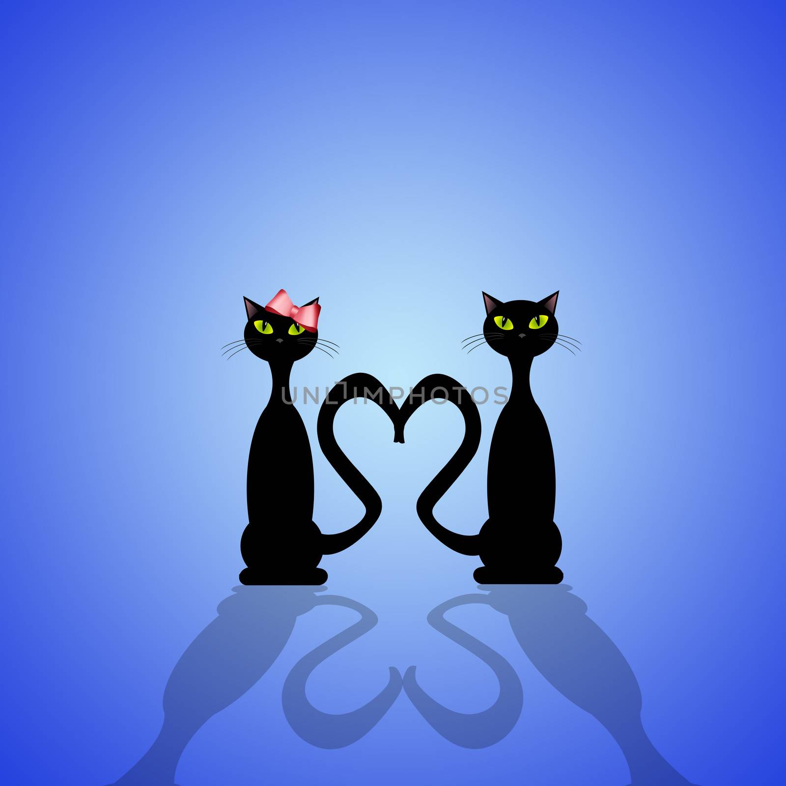 Two cats in love by sognolucido