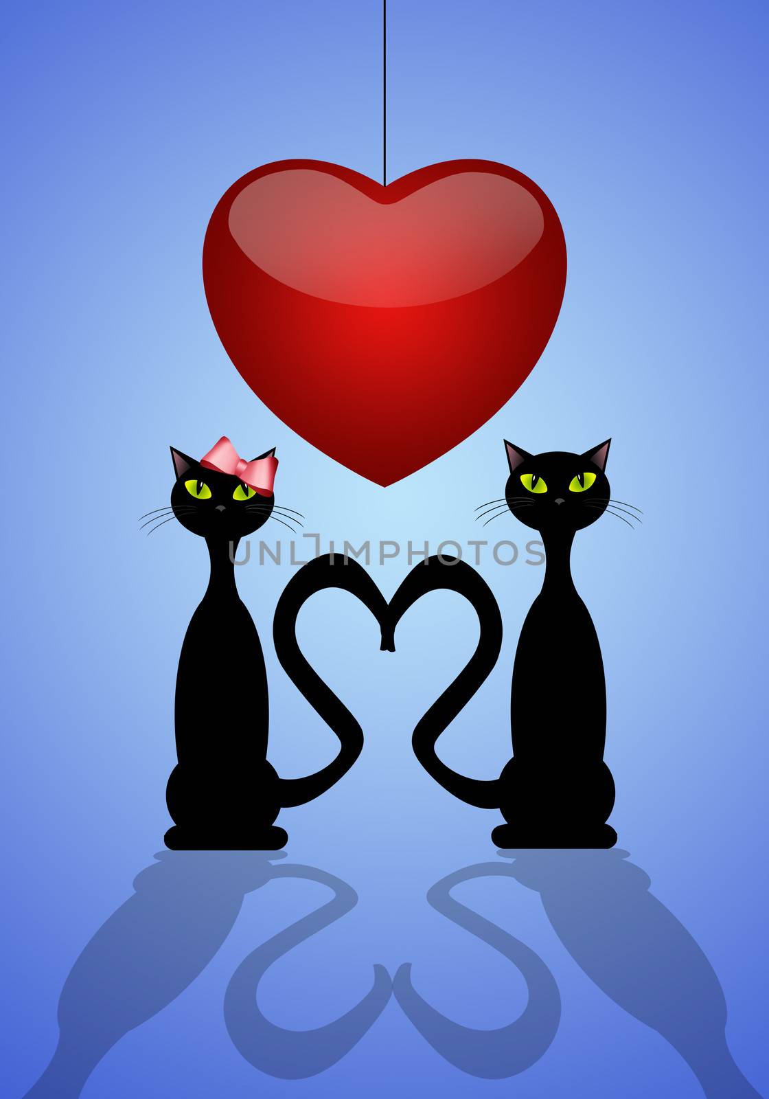 Two cats in love by sognolucido