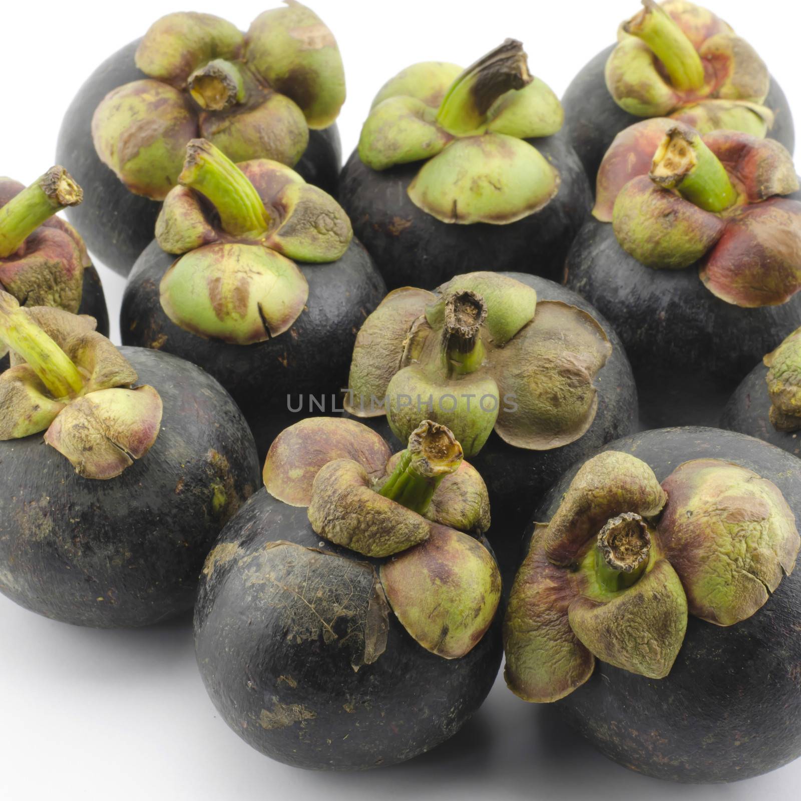 mangosteen isolated on white background