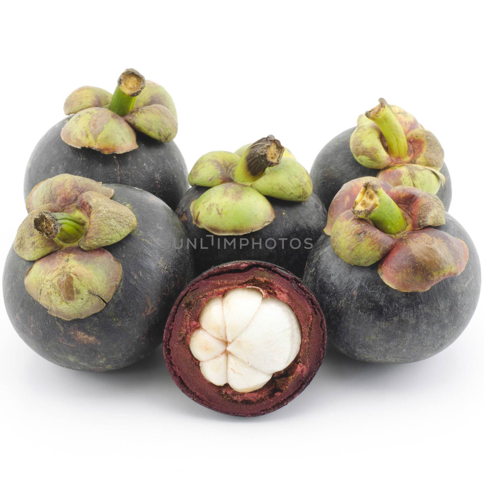 mangosteen isolated on white background