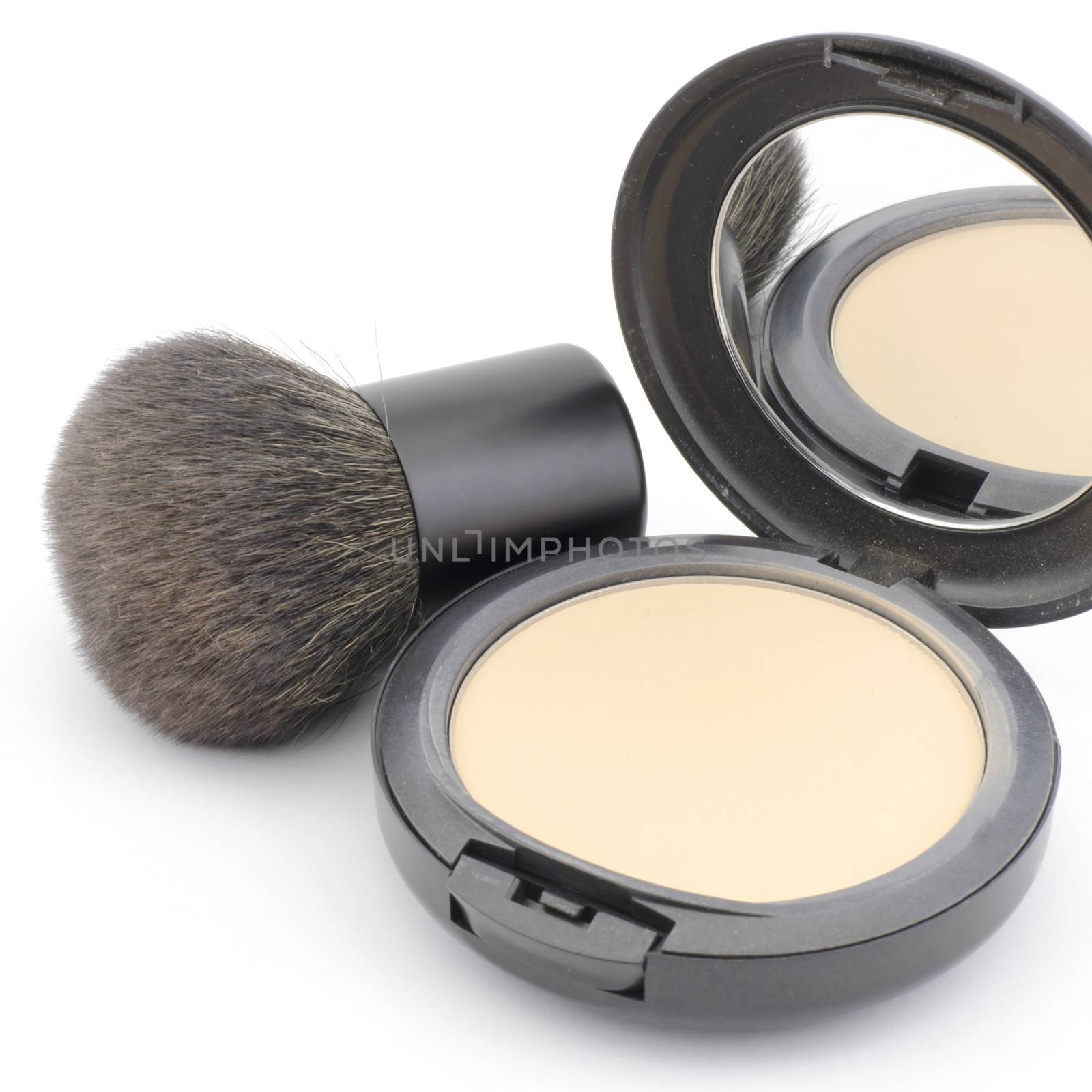 make up powder isolated on white background