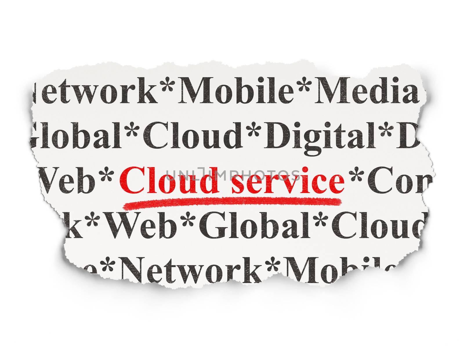 Cloud networking concept: Cloud Service on Paper background by maxkabakov